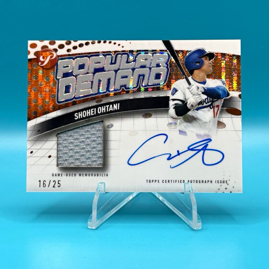 2026 Topps Pristine Shohei Ohtani Popular Demand Auto Relic /25 Game Used