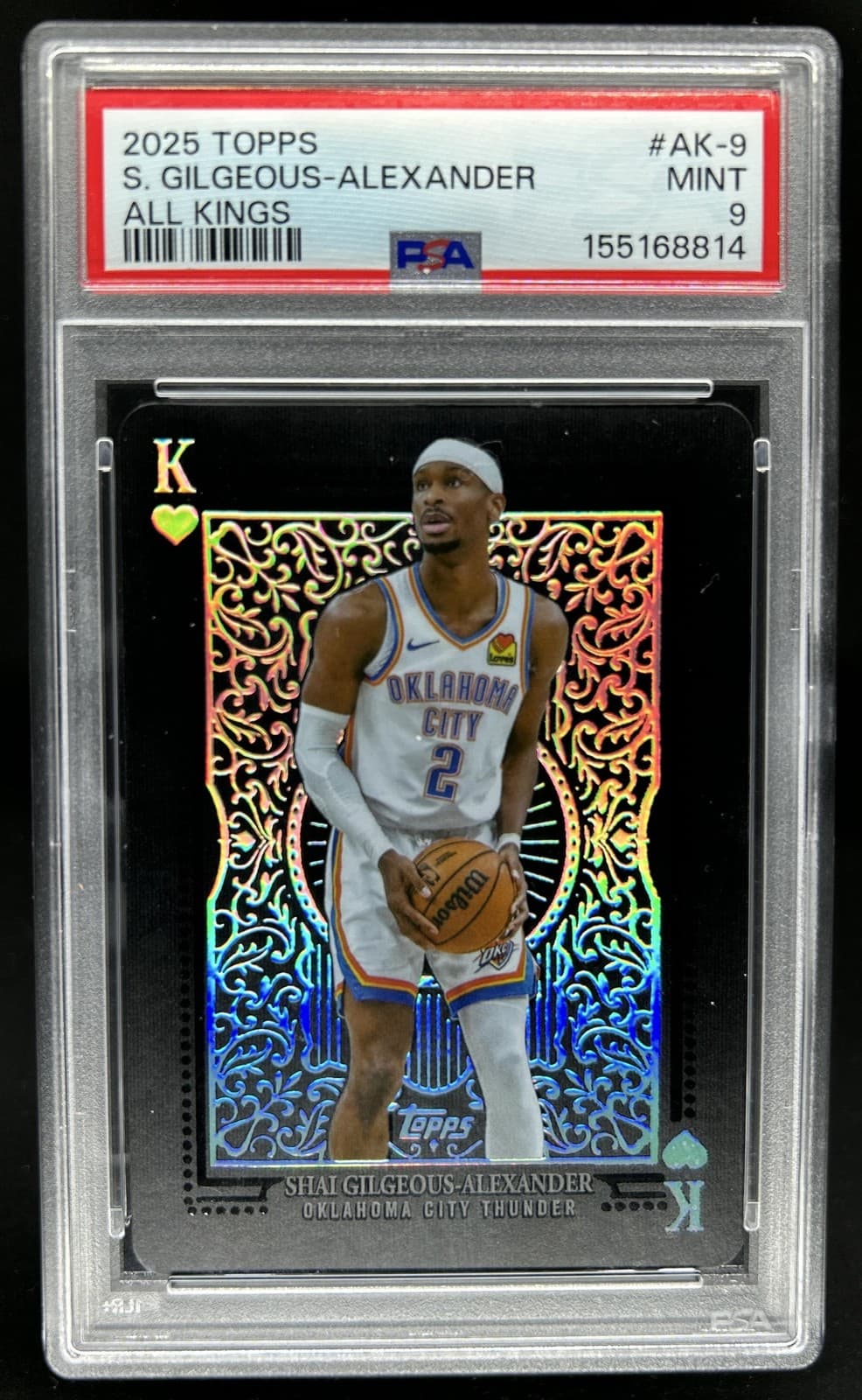 2025-26 Topps Shai Gilgeous-Alexander All Kings SP #AK-9 Thunder PSA 9