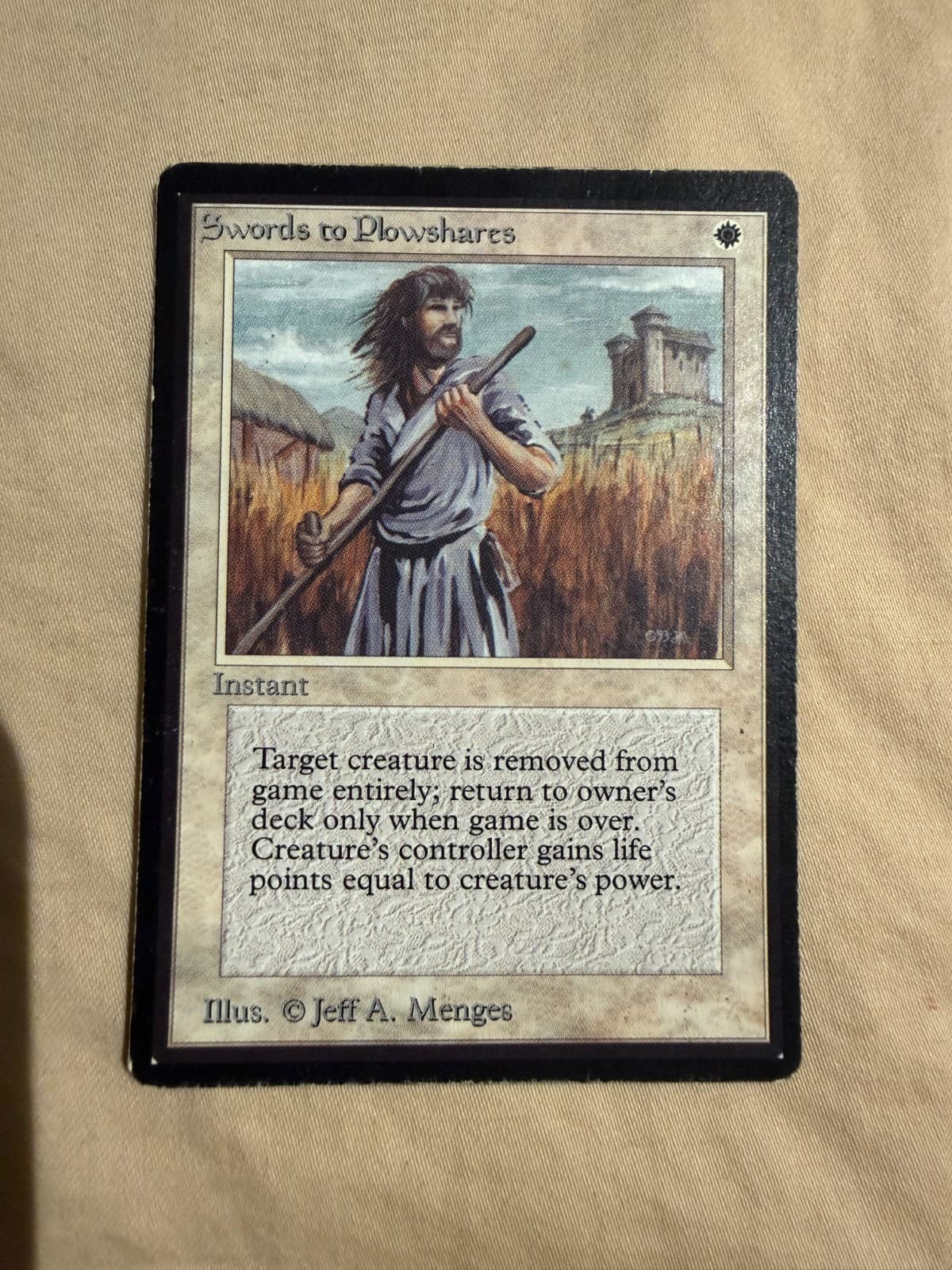 Magic the Gathering MTG BETA Swords to Plowshares LP+