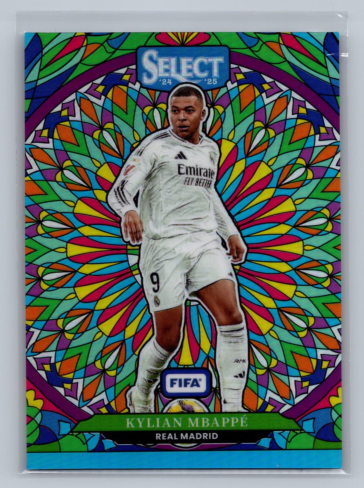 2024-25 Panini Select FIFA #1 Kylian Mbappe Stained Glass