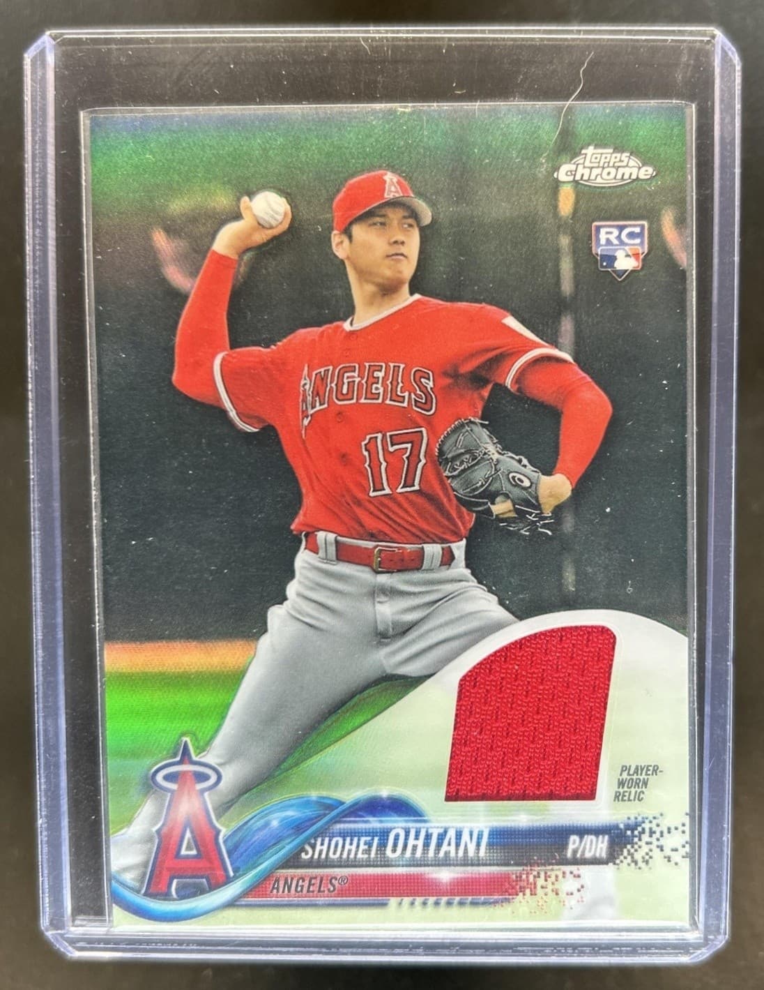 2018 Topps Shohei Ohtani Walmart Retail Chrome Rookie Relic RC Jersey #WSE-4