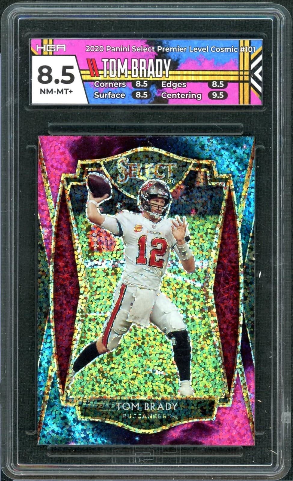 2020 Panini Select Tom Brady Cosmic Premier Level #101 HGA 8.5