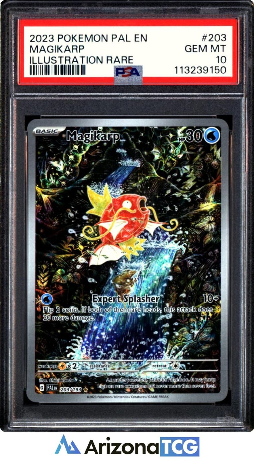 Pokemon 2023 Magikarp 203/193 Illustration Rare Paldea Evolved GEM MINT PSA 10