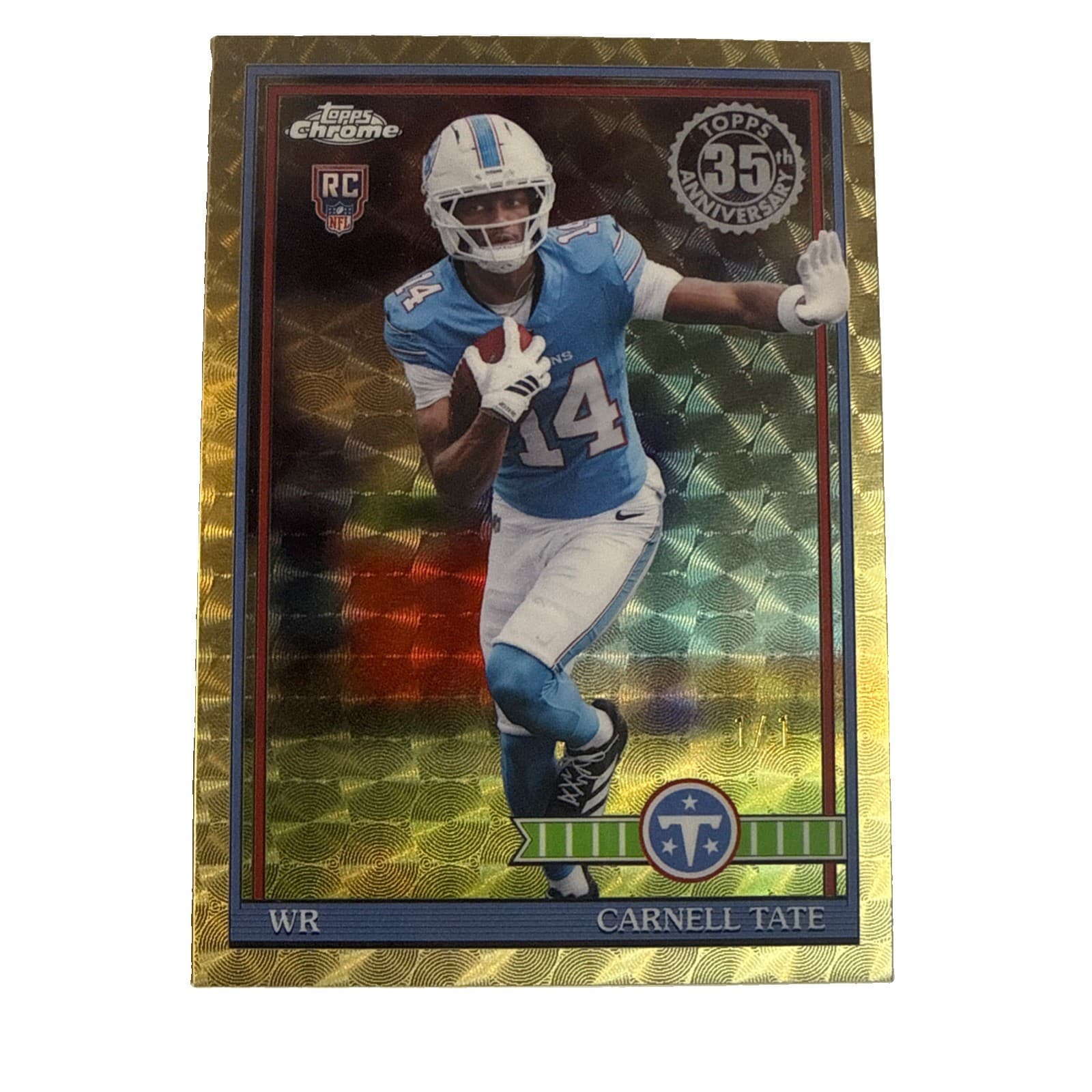 2026 Topps Flagship Carnell Tate 1991  RC 1/1 True 1st Superfractor - Titans