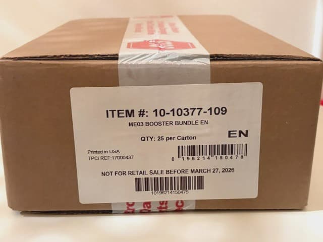 POKEMON TCG MEGA EVOLUTION PERFECT ORDER BOOSTER BUNDLE SEALED CASE 25 CT  A