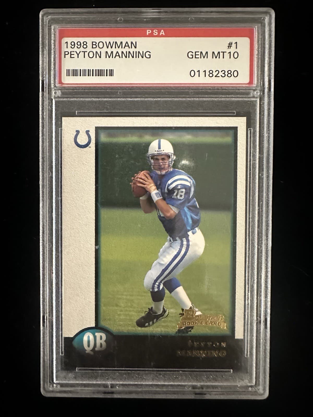 1998 BOWMAN PEYTON MANNING #1 ROOKIE Card PSA 10 Gem Mint Colts HOF