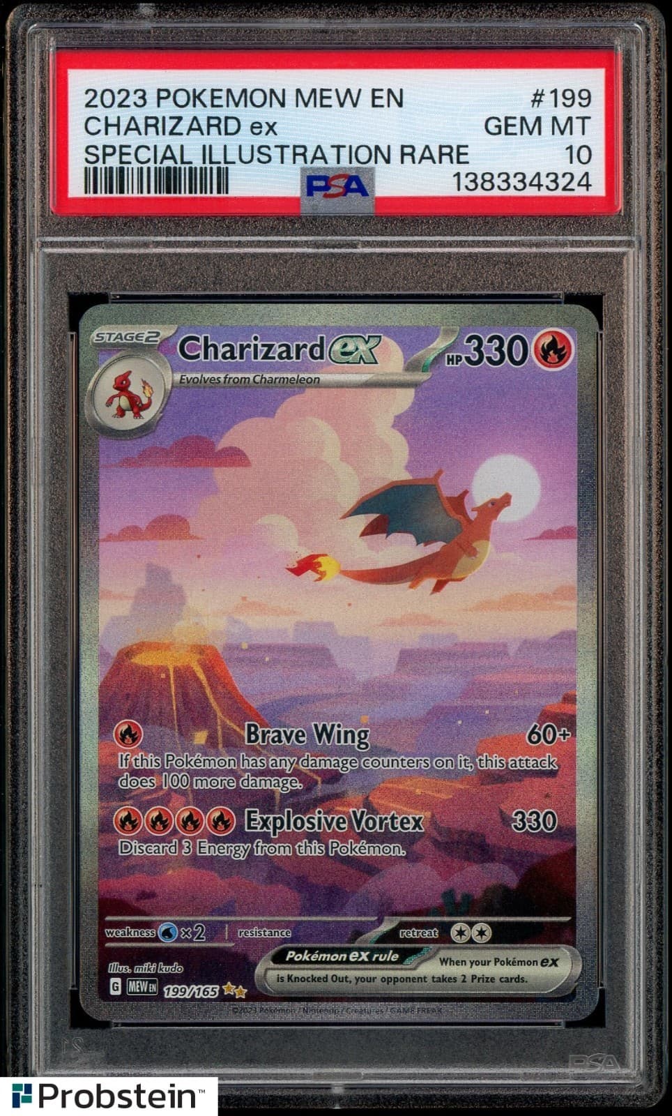 2023 POKEMON MEW EN-151 #199 CHARIZARD EX SPECIAL ILLUSTRATION RARE PSA 10