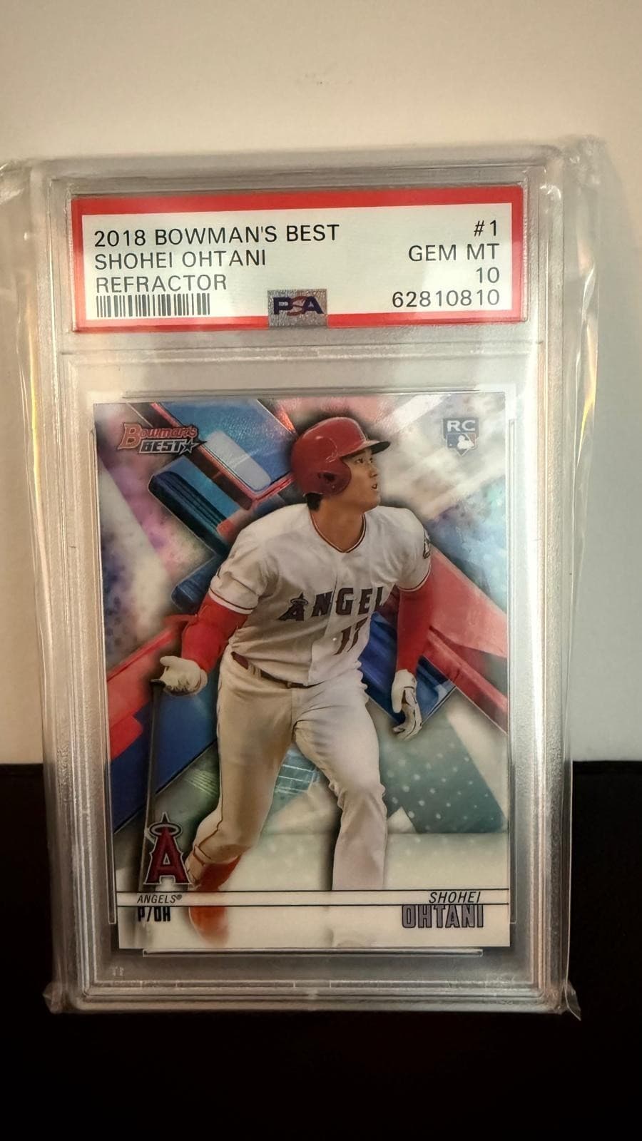 2018 Bowman's Best Refractor #1 Shohei Ohtani RC Rookie Gem Mint PSA 10