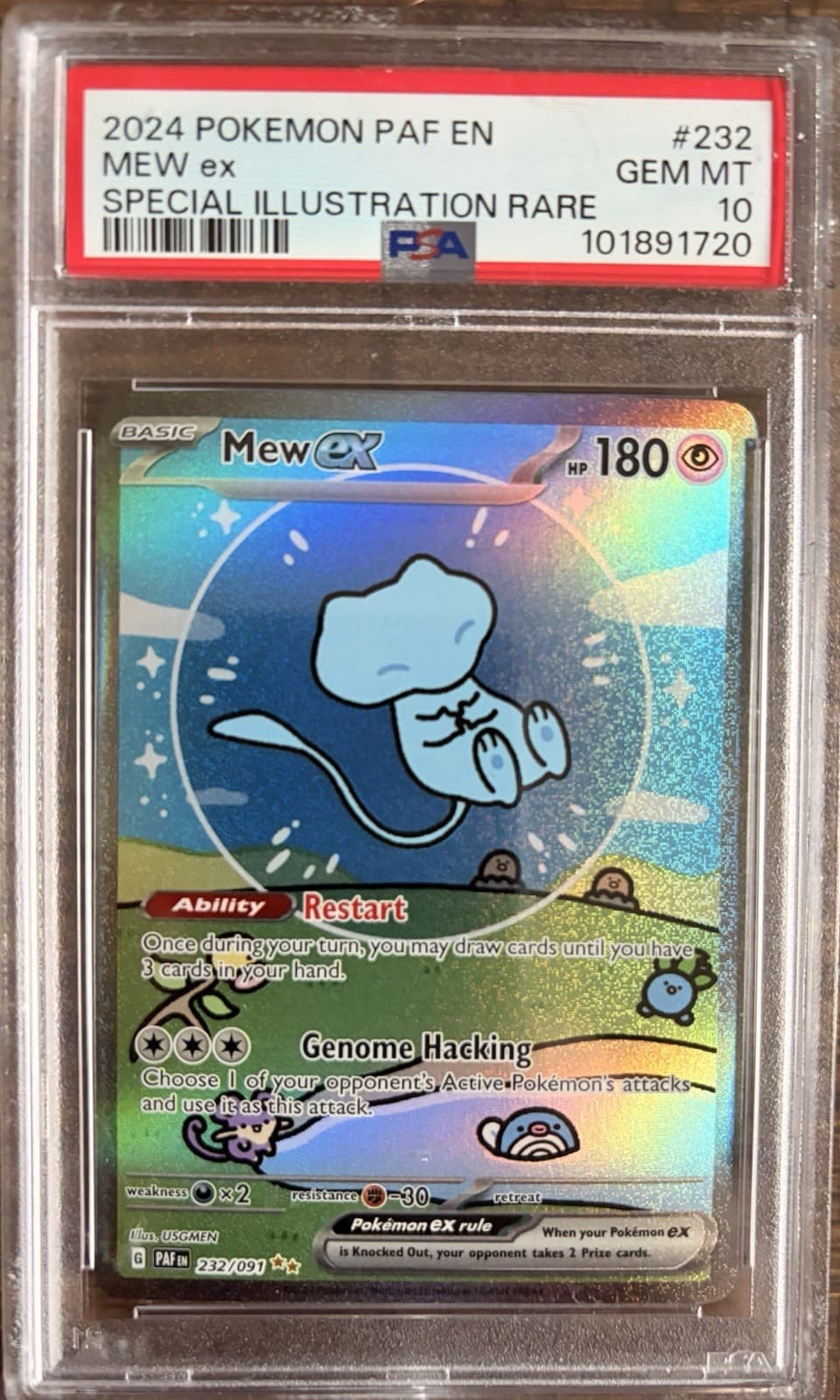 2024 Pokemon PAF EN Special Illustration Rare #232 Mew ex PSA 10 GEM MINT