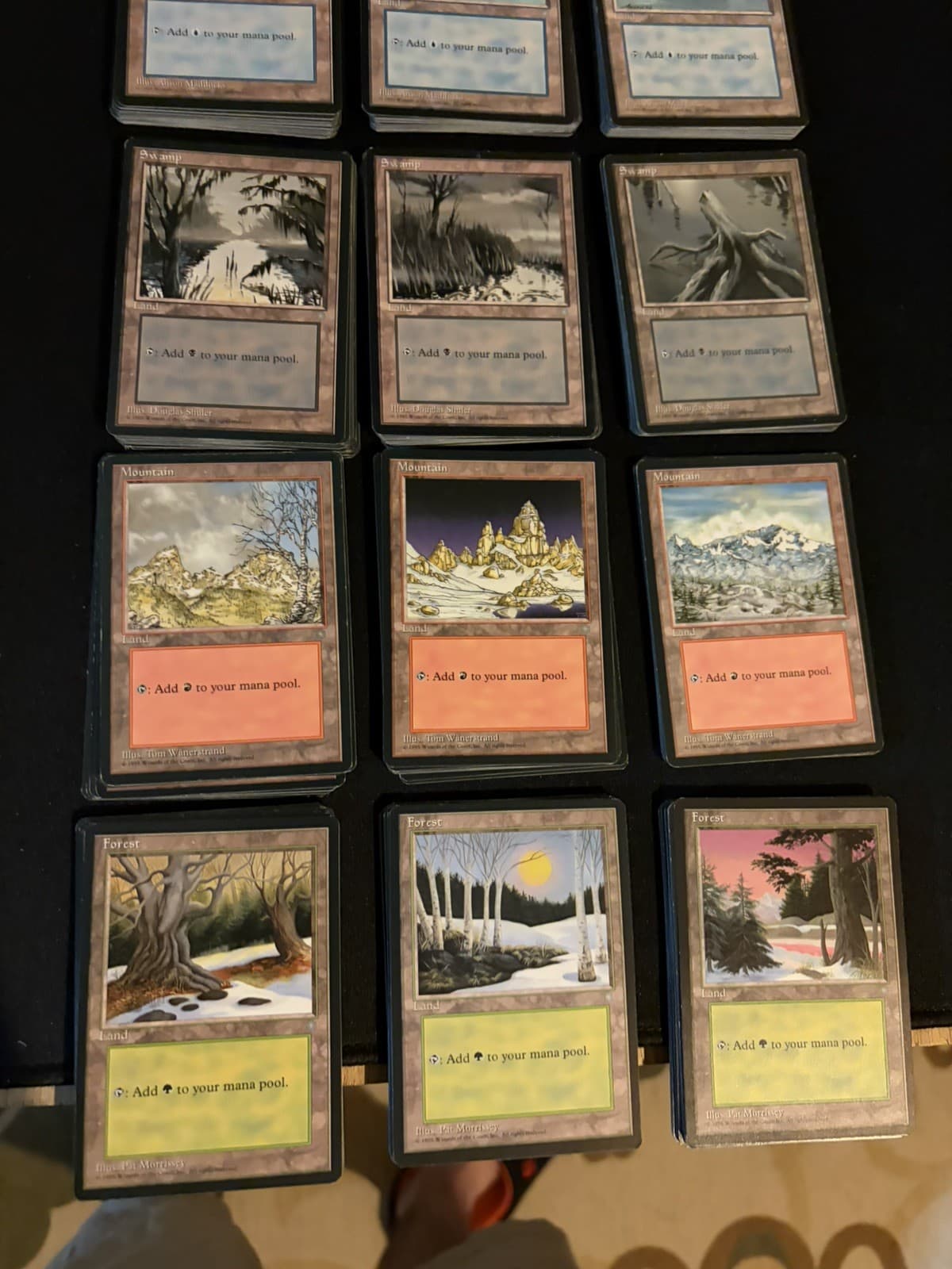 Magic the Gathering Ice Age 1995 basic land lot mtg LP-MP 260! Total lands