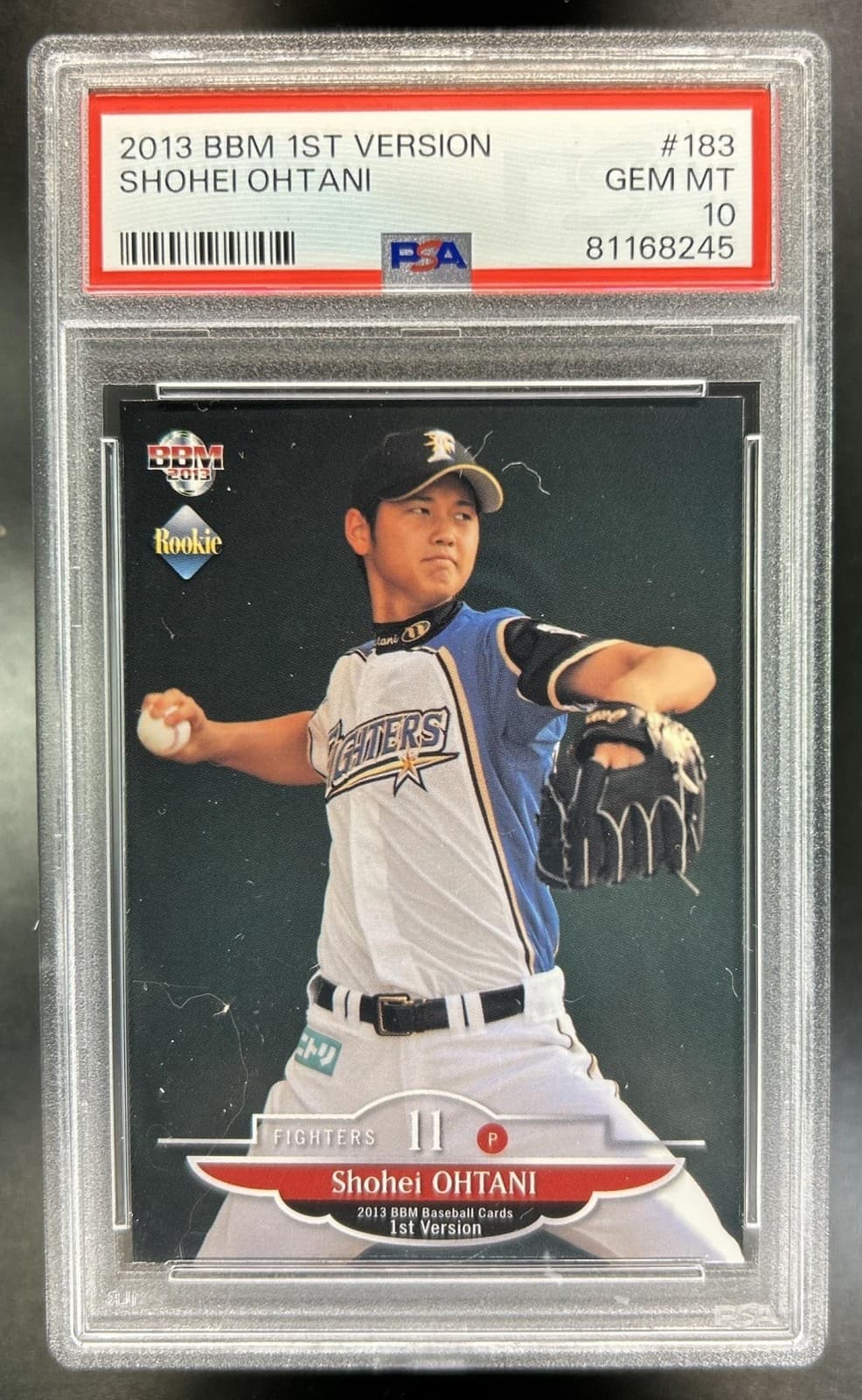 2013 BBM Shohei Ohtani 1st Prospect Version Rookie RC #183 PSA 10 GEM MINT