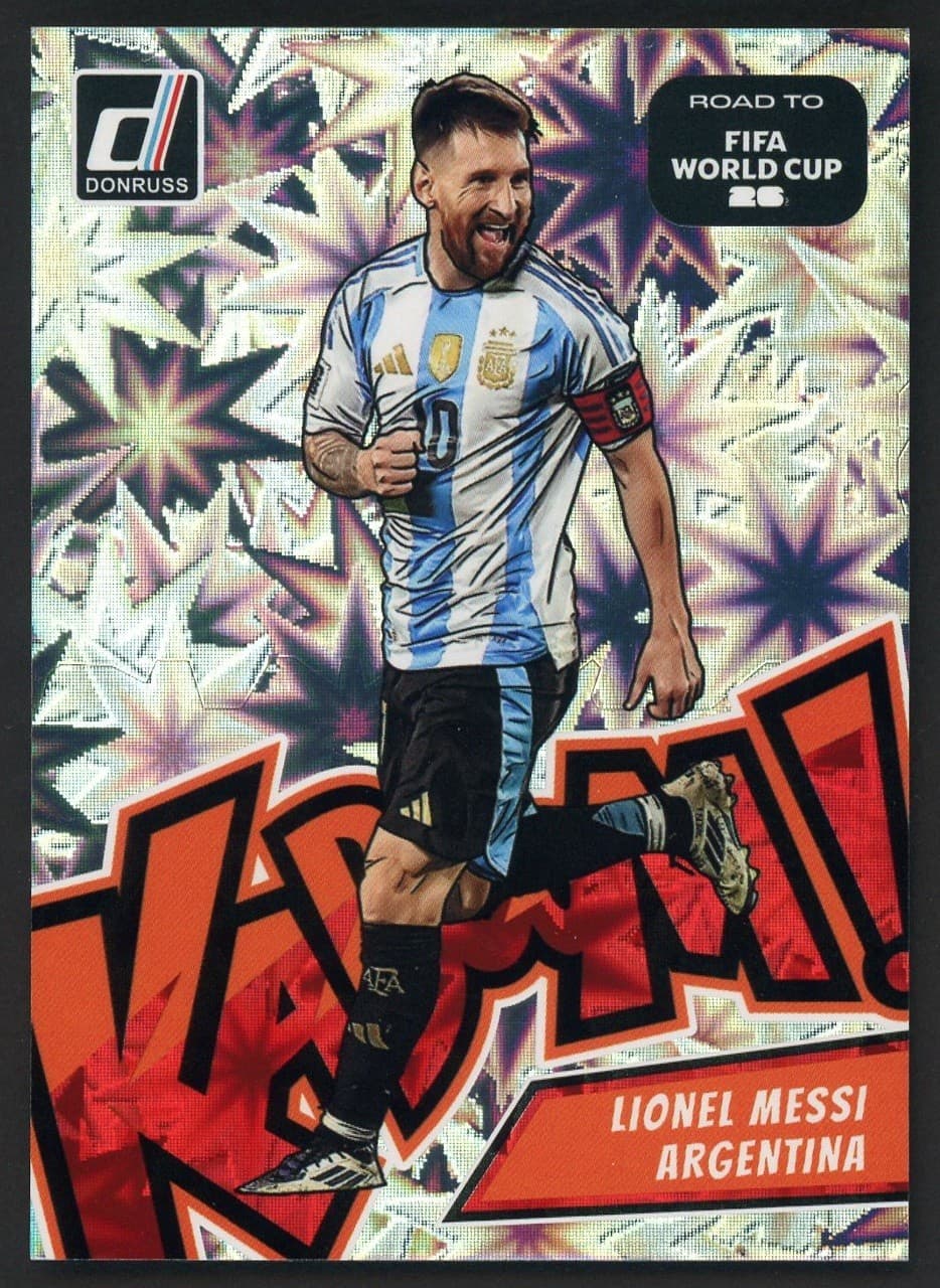 2025-26 Donruss Fifa World Cup Soccer KABOOM! #1 Lionel Messi SSP CASE HIT