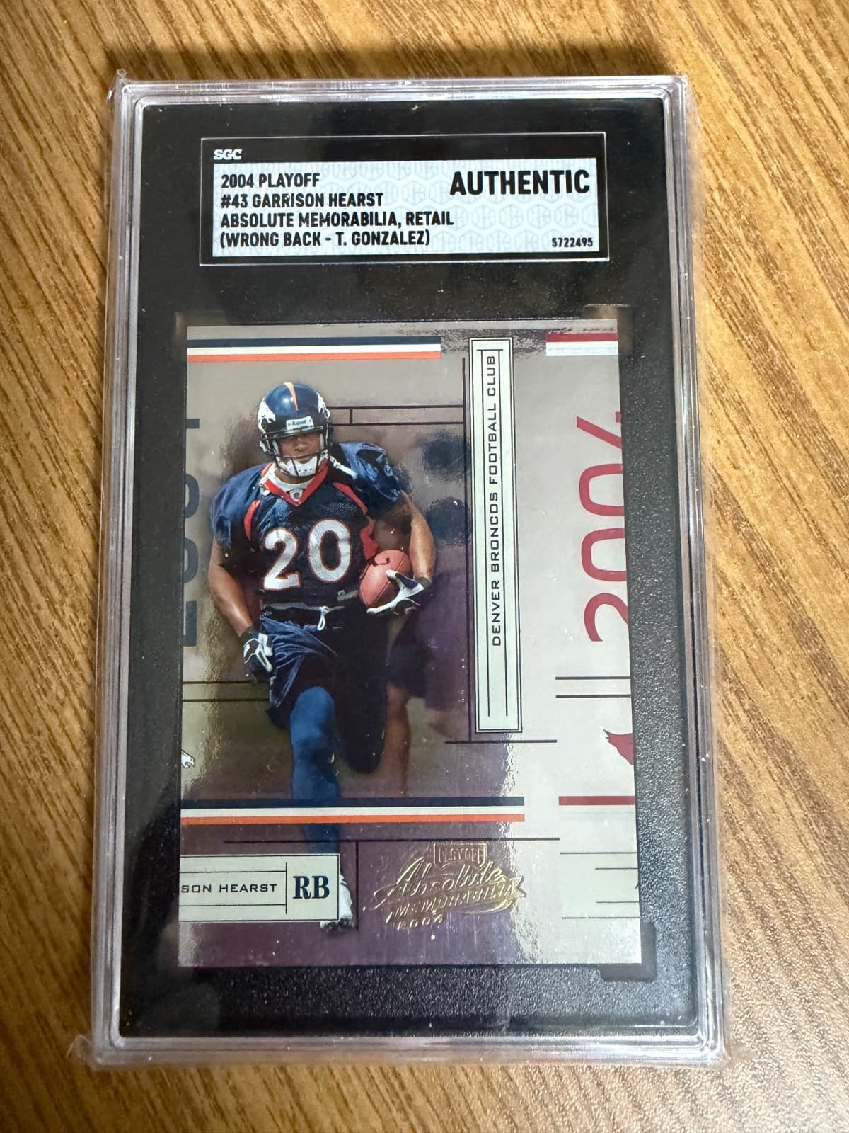 2004 Payoff Garrison Hearst/Anquan Bolden Front  Tony Gonzalez(HOF) Rear 1/1