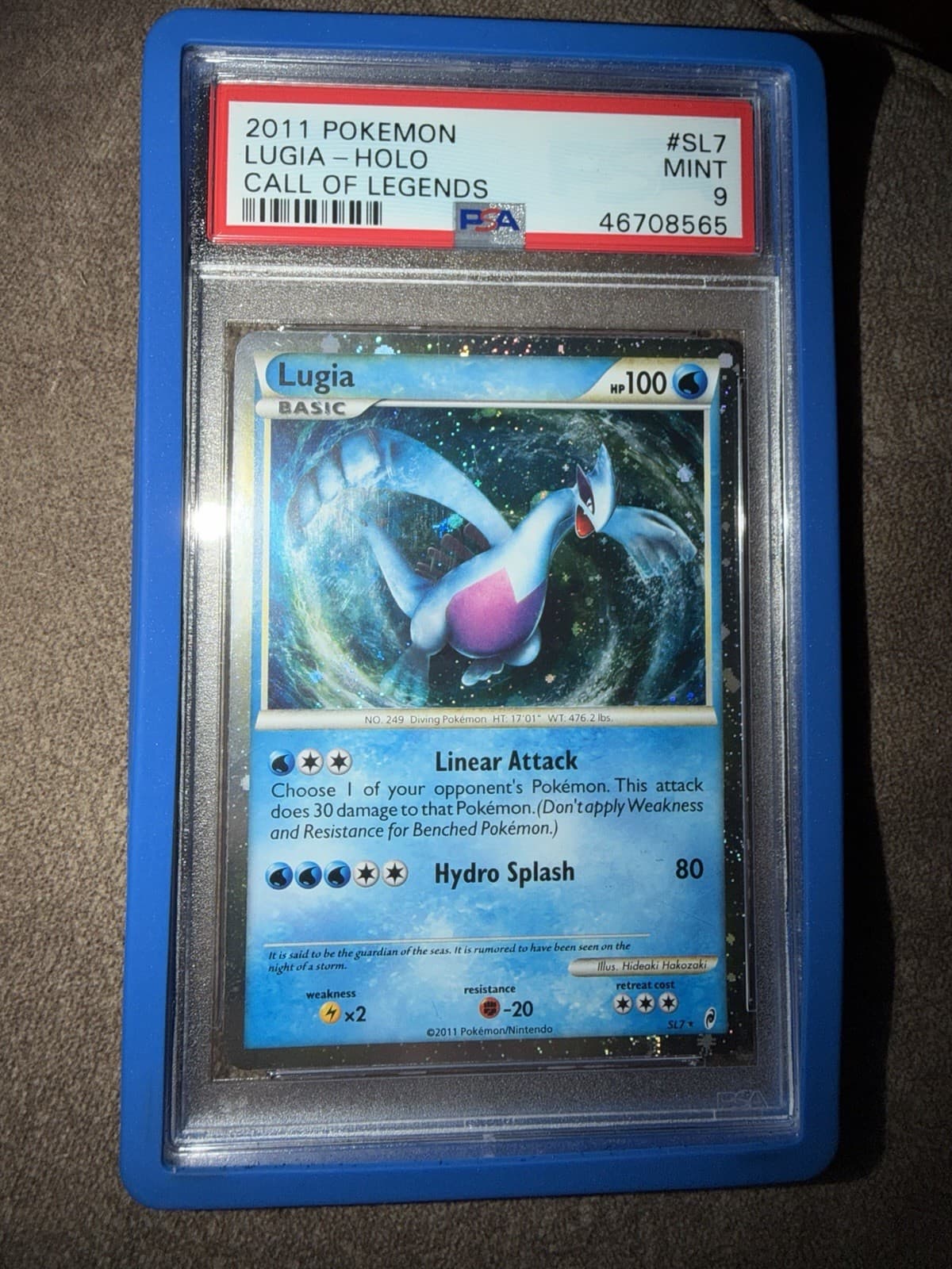 Pokemon TCG Lugia (Shiny) SL7 Call of Legends Holo PSA 9 Graded 2011 EN