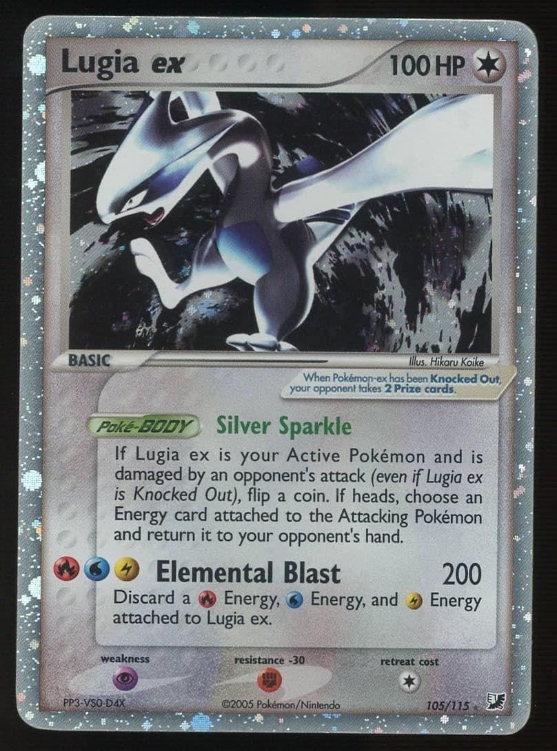 2005 Pokemon EX Unseen Forces #105 Lugia ex Holo