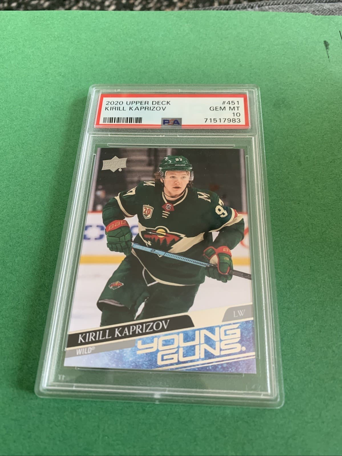 kirill kaprizov young guns Rookie 2020 U.D. Card No.451 PSA GRADED GEM MINT