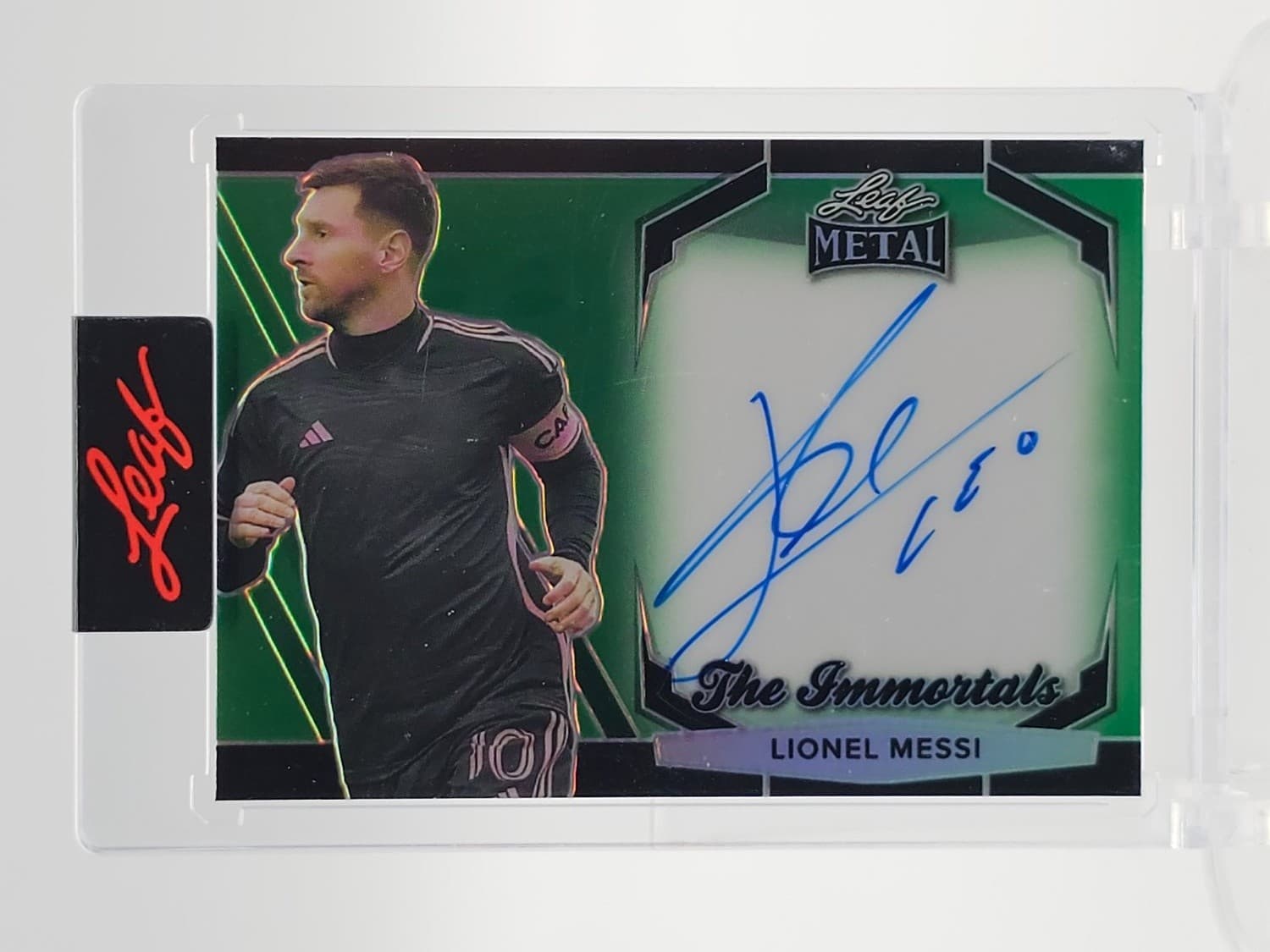 Lionel Messi 2024-25 Leaf Metal the Immortals Green Auto /100 #Ia-Lm5 Q3474