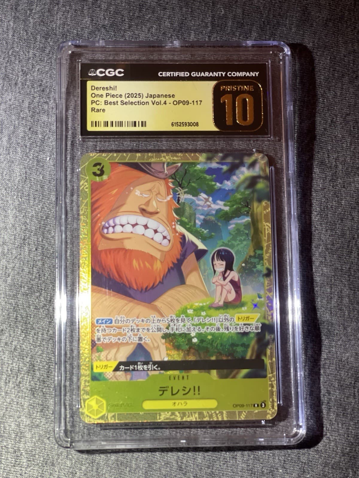 Bandai One Piece Card Game Dereshi! OP09-117 Best Selection JP Foil R CGC 10