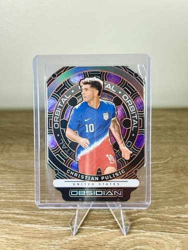 2024-25 PANINI OBSIDIAN ORBITAL SOCCER EE ORANGE #3 CHRISTIAN PULISIC /75