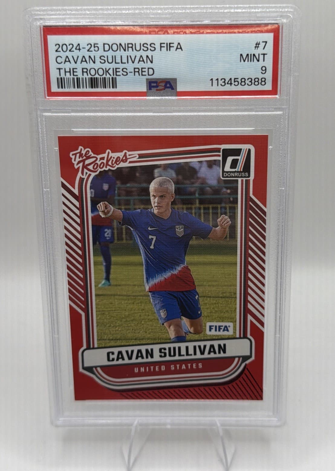 2024-25 Panini Donruss FIFA the Rookies Cavan Sullivan #7 Red PSA 9 RC
