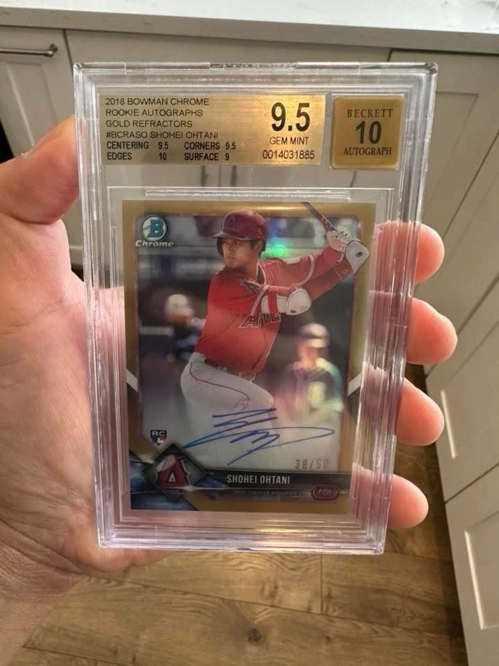 Topps 2018 Bowman Chrome Shohei Ohtani #BCRA-SO RC Auto Gold /50 BGS 9.5