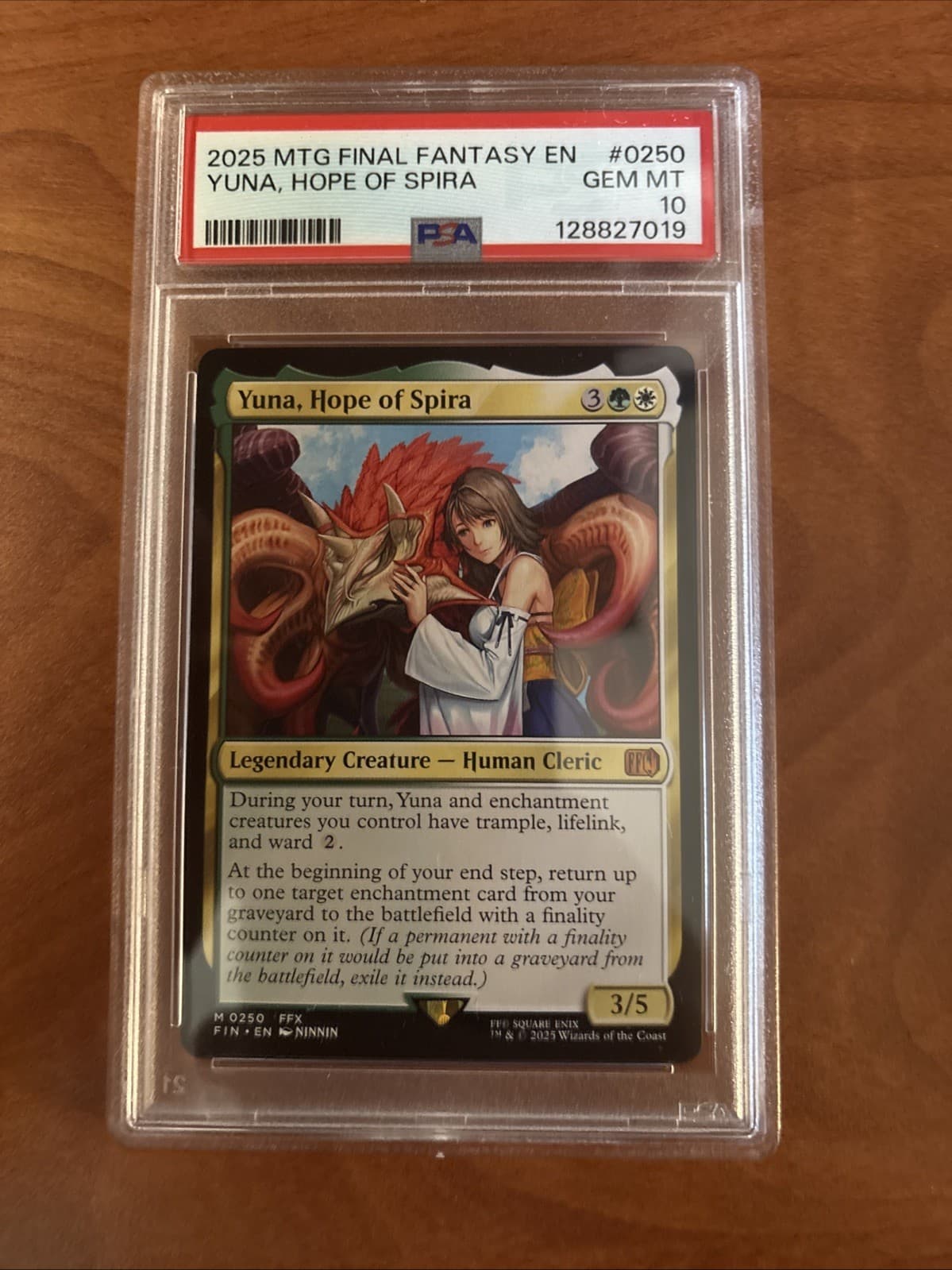 GEM MT PSA 10- Yuna, Hope of Spira Magic the Gathering Final Fantasy Card M0250