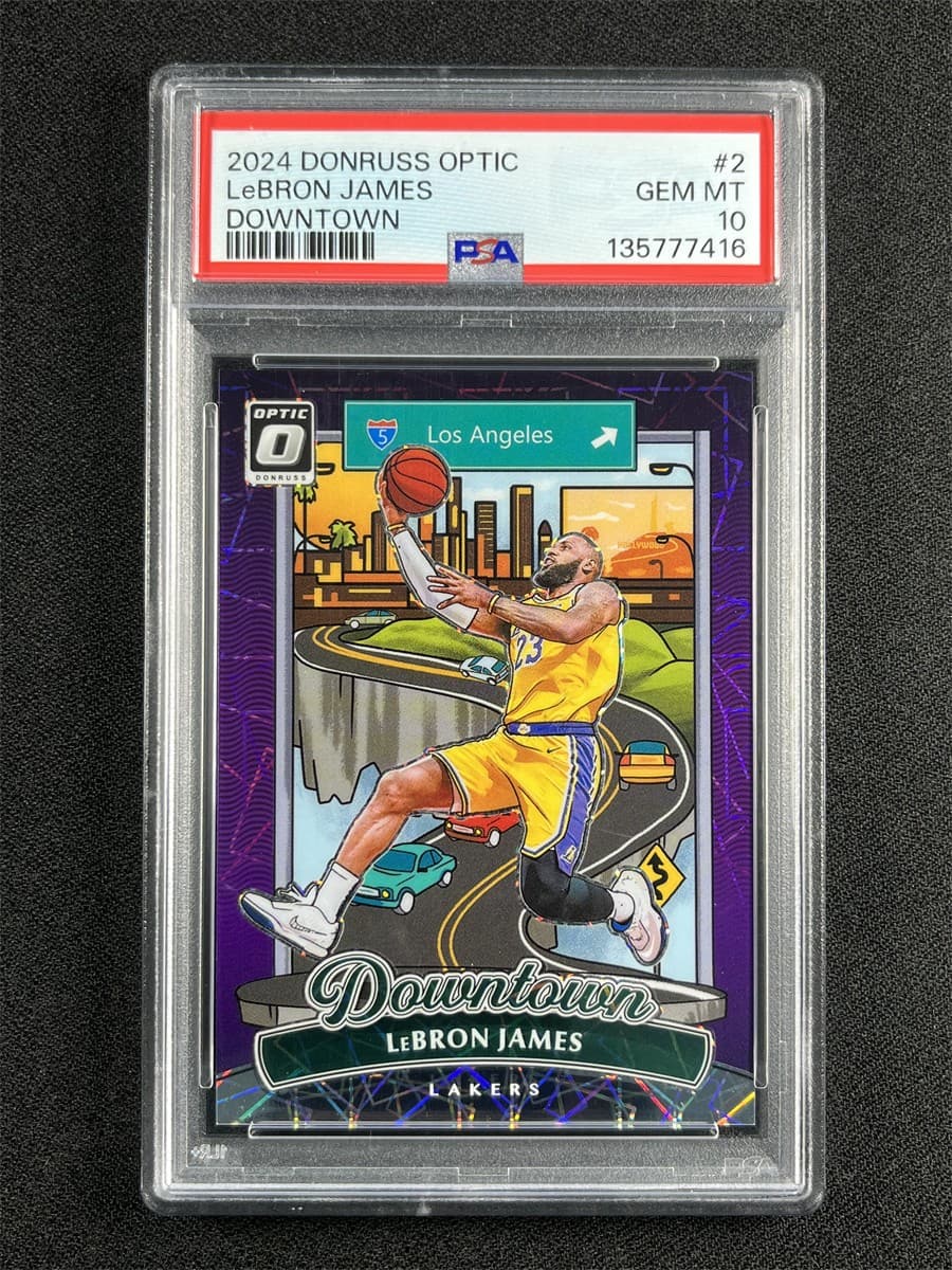 2024-25 Panini Donruss Optic LeBron James #2 Downtown Case Hit SSP PSA 10 Gem Mt