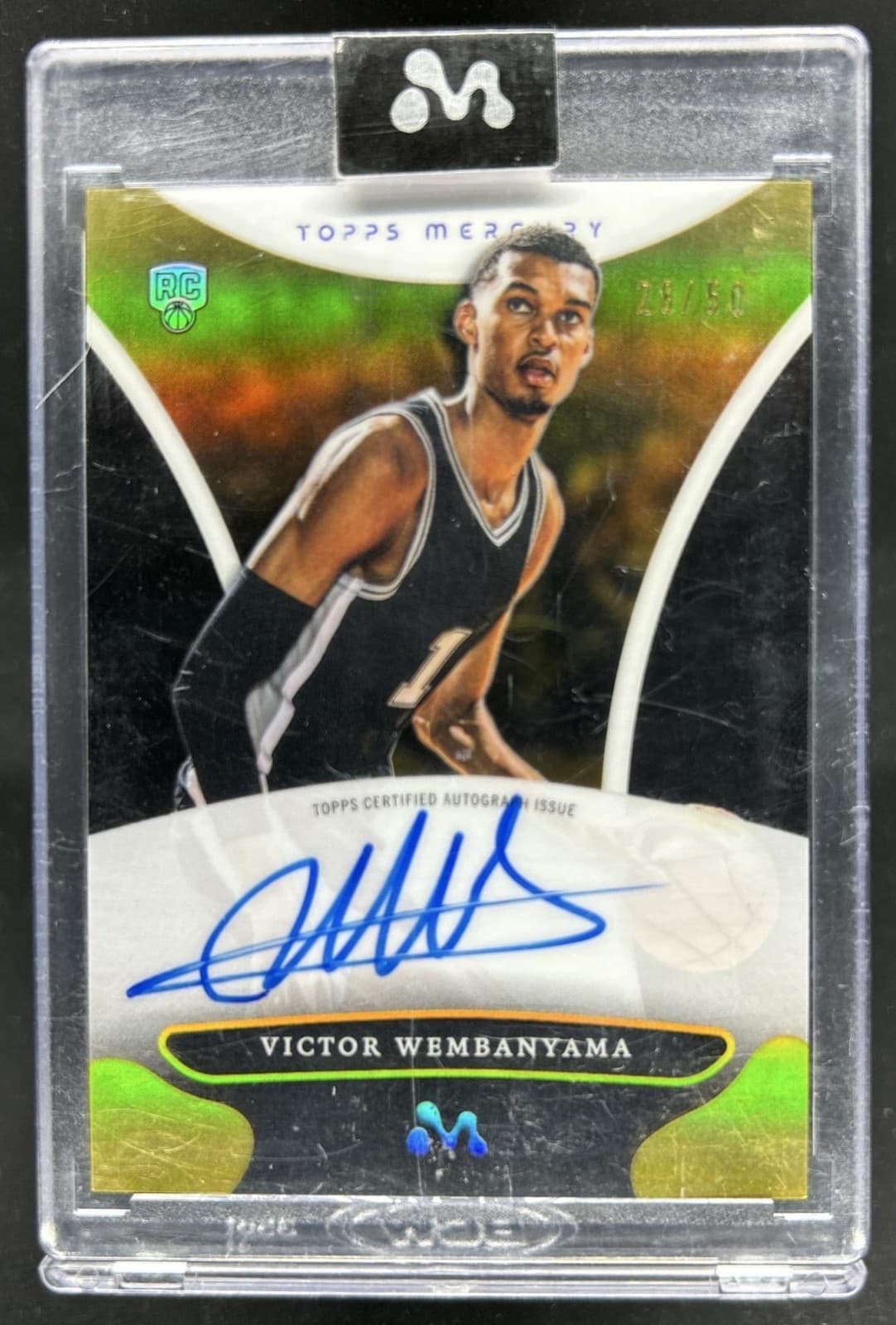 2023-24 Topps Mercury Victor Wembanyama Auto RC Gold Refractor #/50 Spurs