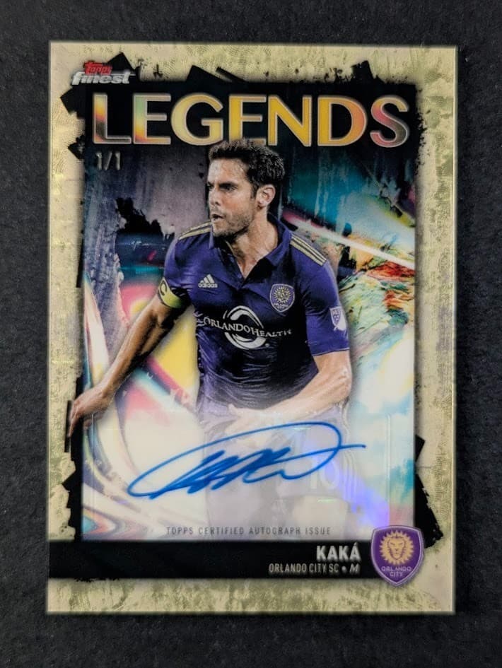 2024 Topps Finest MLS KAKA 1/1 Auto Signatures SuperFractor SSP Legends #FLA-KA
