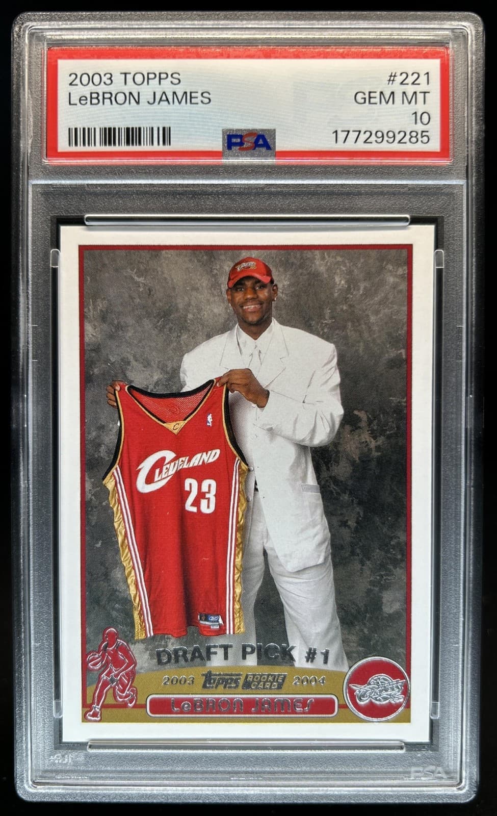 2003-04 Topps LeBron James Rookie RC #221 Cavaliers PSA 10 GEM MINT
