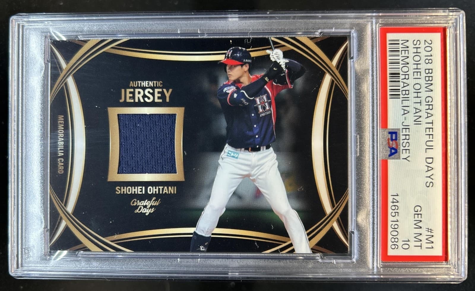 2018 BBM Shohei Ohtani Memorabilia Jersey #/399 PSA 10 GEM MINT