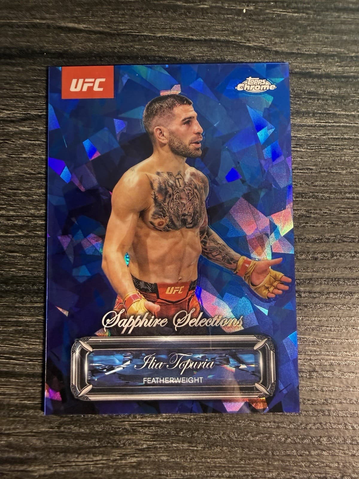 Ilia Topuria 2025 Topps Chrome Sapphire Selections SP UFC / MMA
