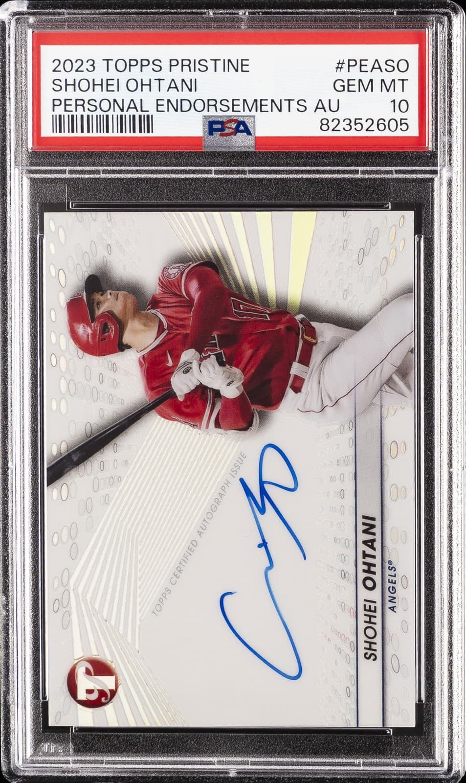 2023 TOPPS PRISTINE PERSONAL ENDORSEMENTS AUTO SHOHEI OHTANI 12/25 PSA 10