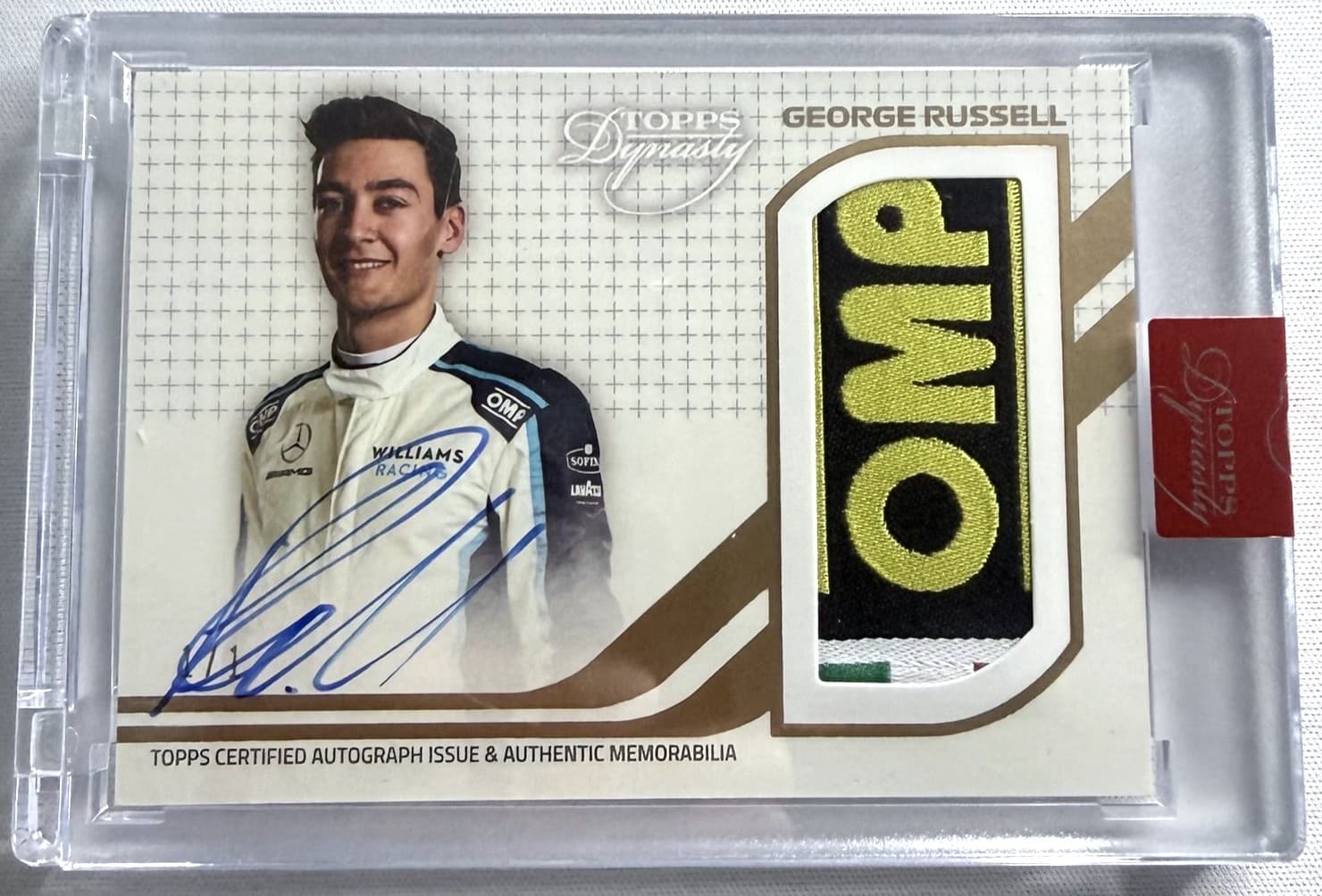 2021 Topps Dynasty F1 George Russell Autographed Patch Auto 1/1 #DAP-GRII