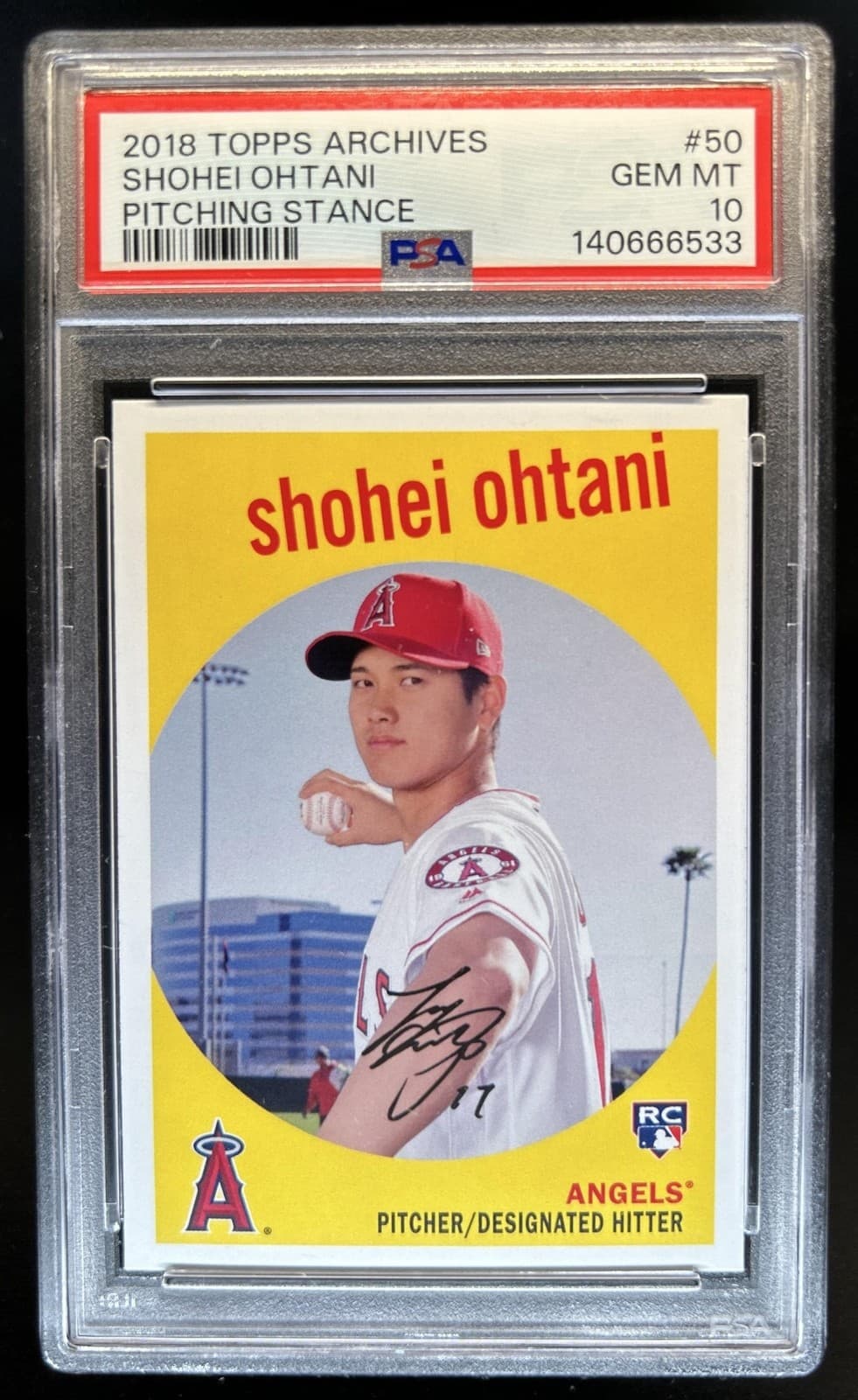 2018 Topps Archives Shohei Ohtani RC Rookie #50 Angels PSA 10 GEM MINT