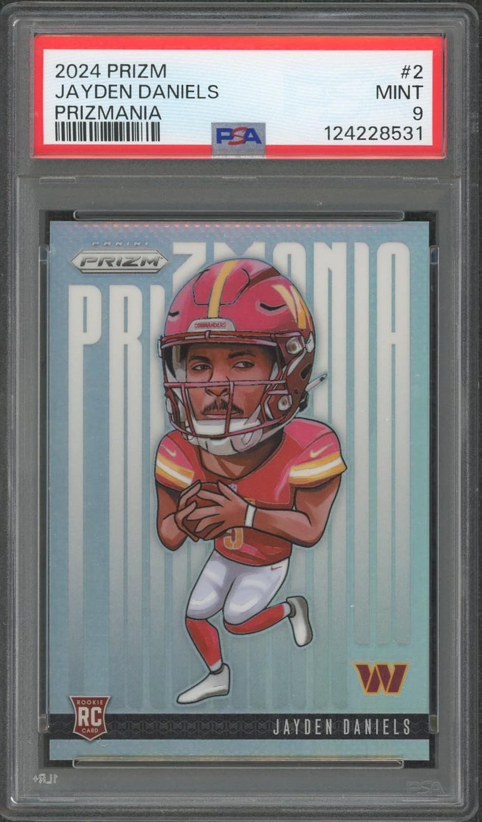 2024 Panini Prizm Jayden Daniels Prizmania Rookie #2 PSA 9