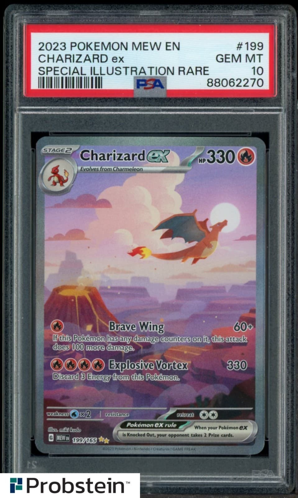 2023 POKEMON MEW EN-151 #199 CHARIZARD EX SPECIAL ILLUSTRATION RARE PSA 10
