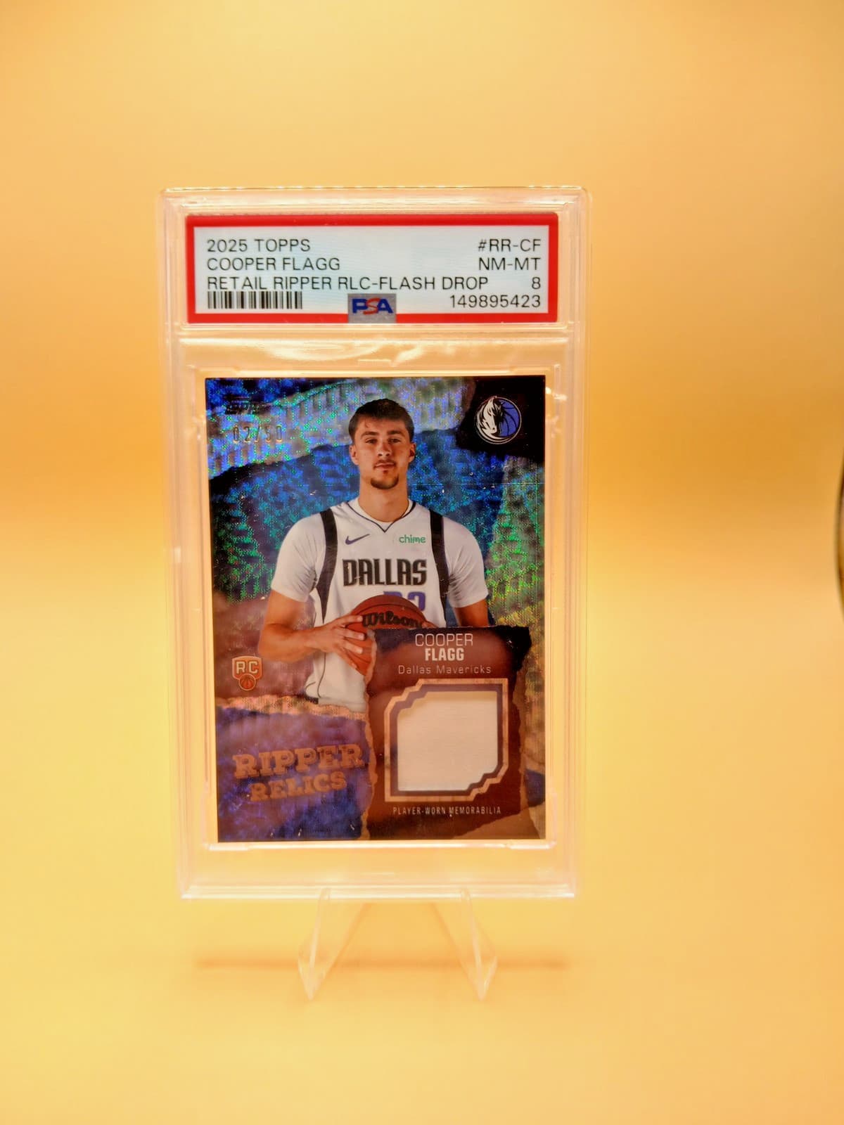 2025 Topps  Cooper Flagg RC #RR-CF Ripper Relics Flash Drop 2/50 LOW POP!