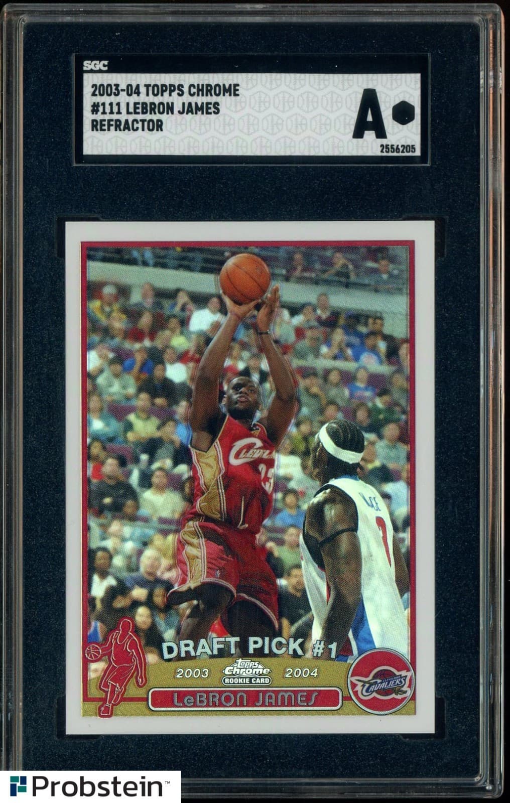 2003-04 Topps Chrome Refractor #111 LeBron James Cavaliers RC Rookie SGC AUTH
