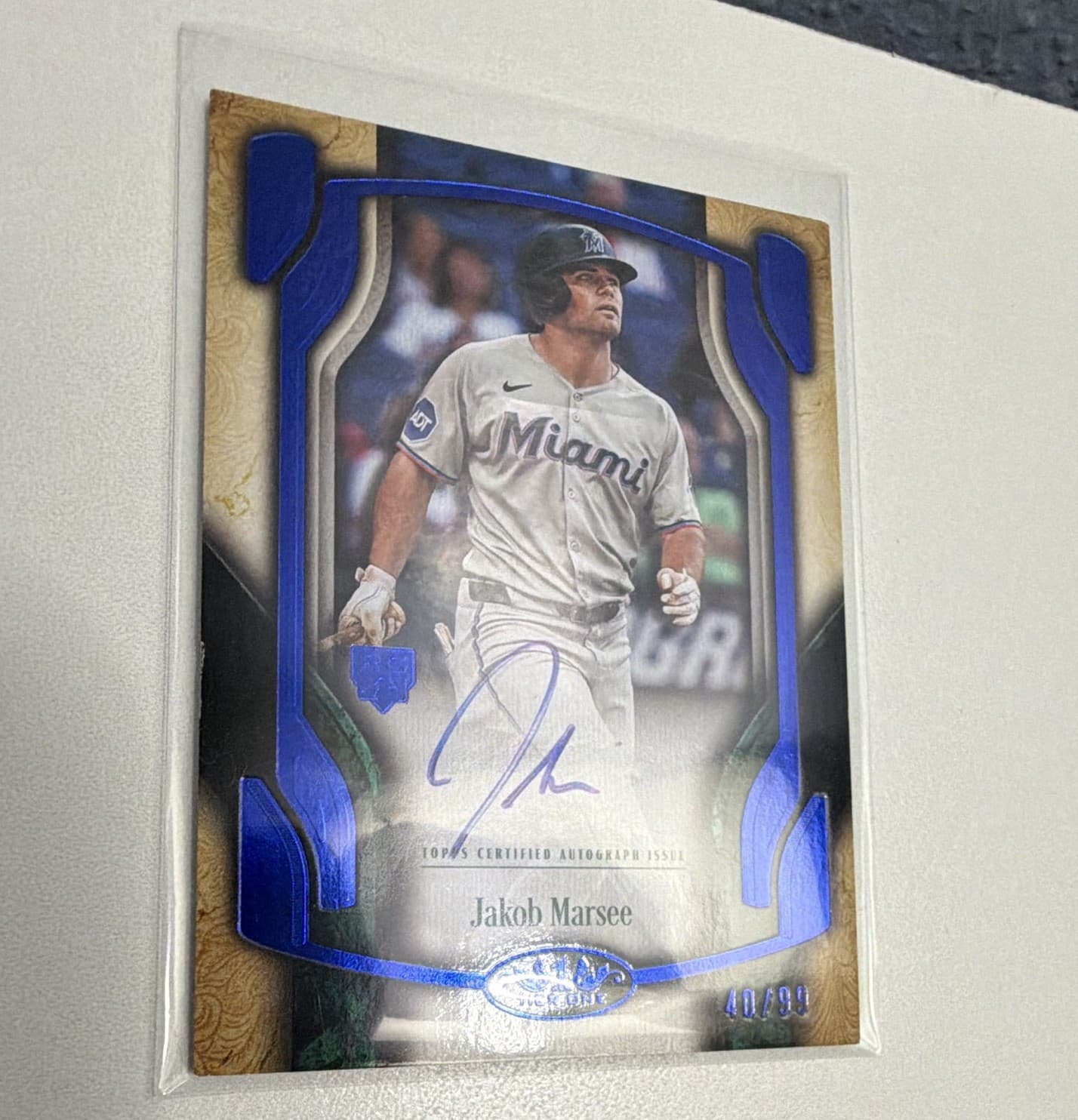 Topps 2026 Tier One Baseball Jakob Marsee Marlins Break Out Auto BOA-JMA /99