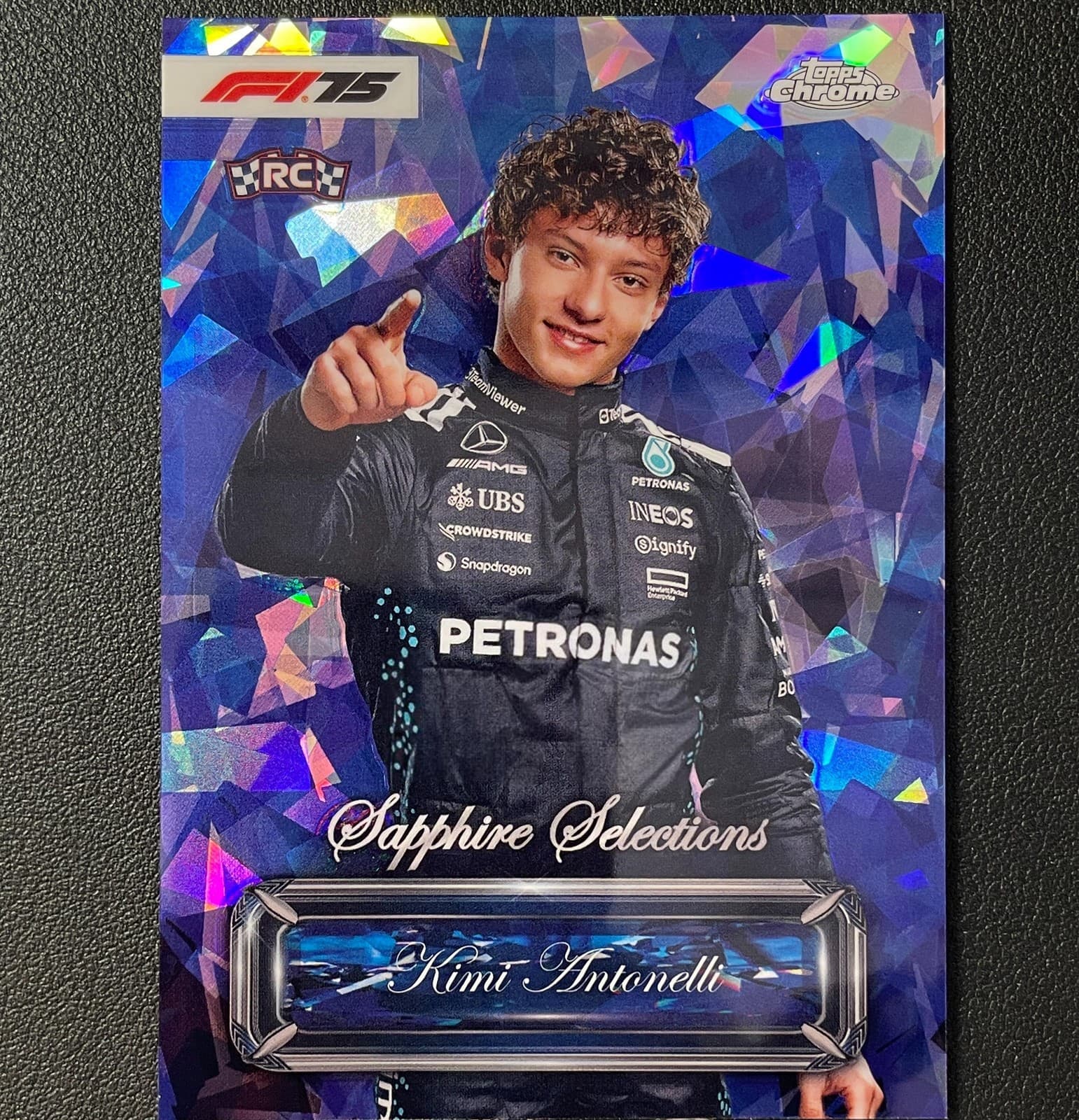 2025 Topps Chrome F1 75th Sapphire Kimi Antonelli #SS-4 RC Rookie Selections SSP