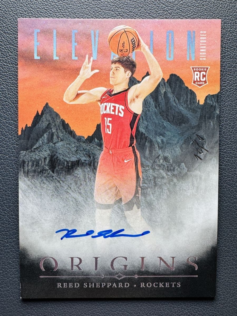 2024-25 Panini Origins Reed Sheppard Rookie RC Elevation Black Auto 1/1 1of1
