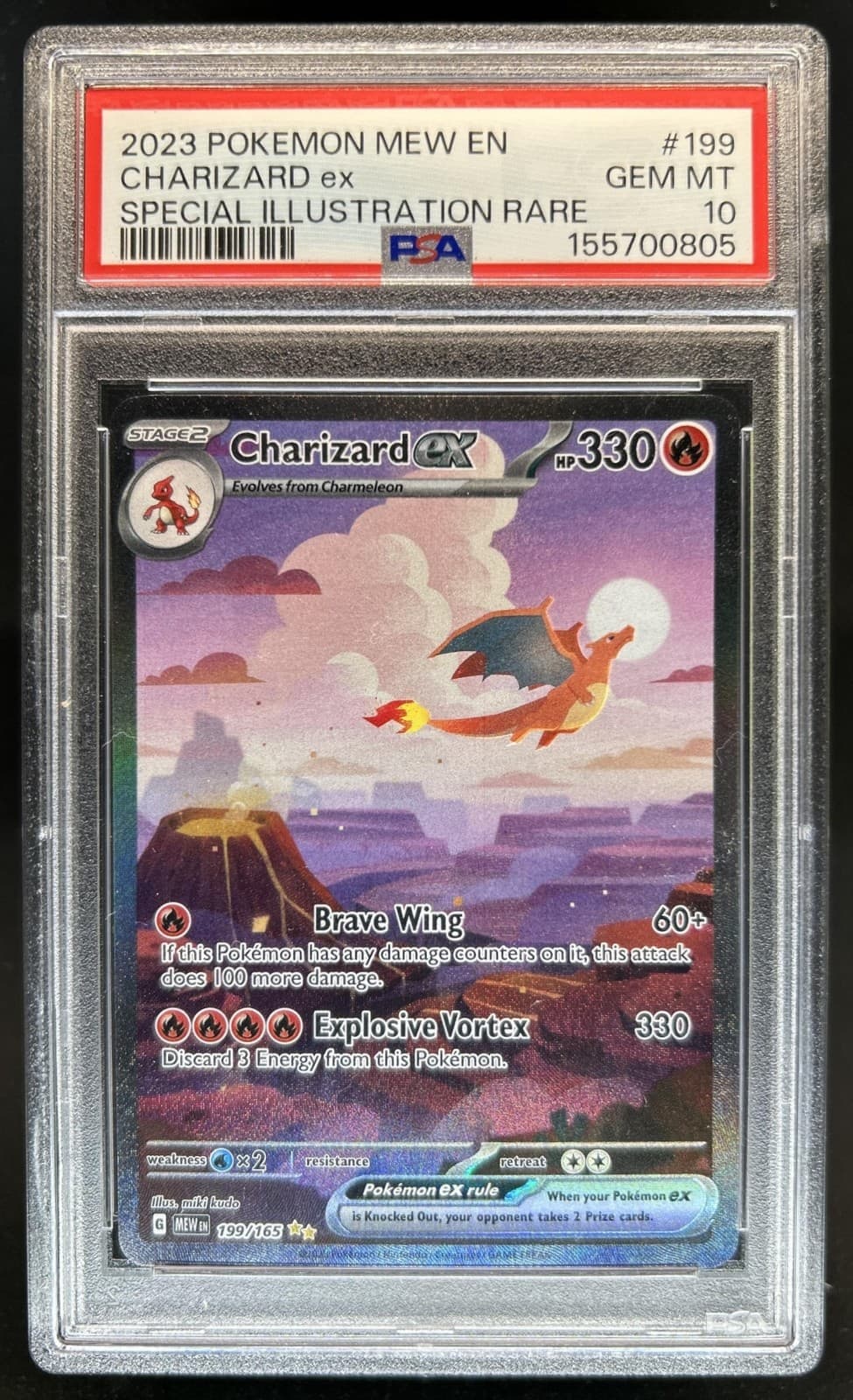 2023 Pokemon SV 151 Charizard ex Special Illustration Rare #199/165 PSA 10