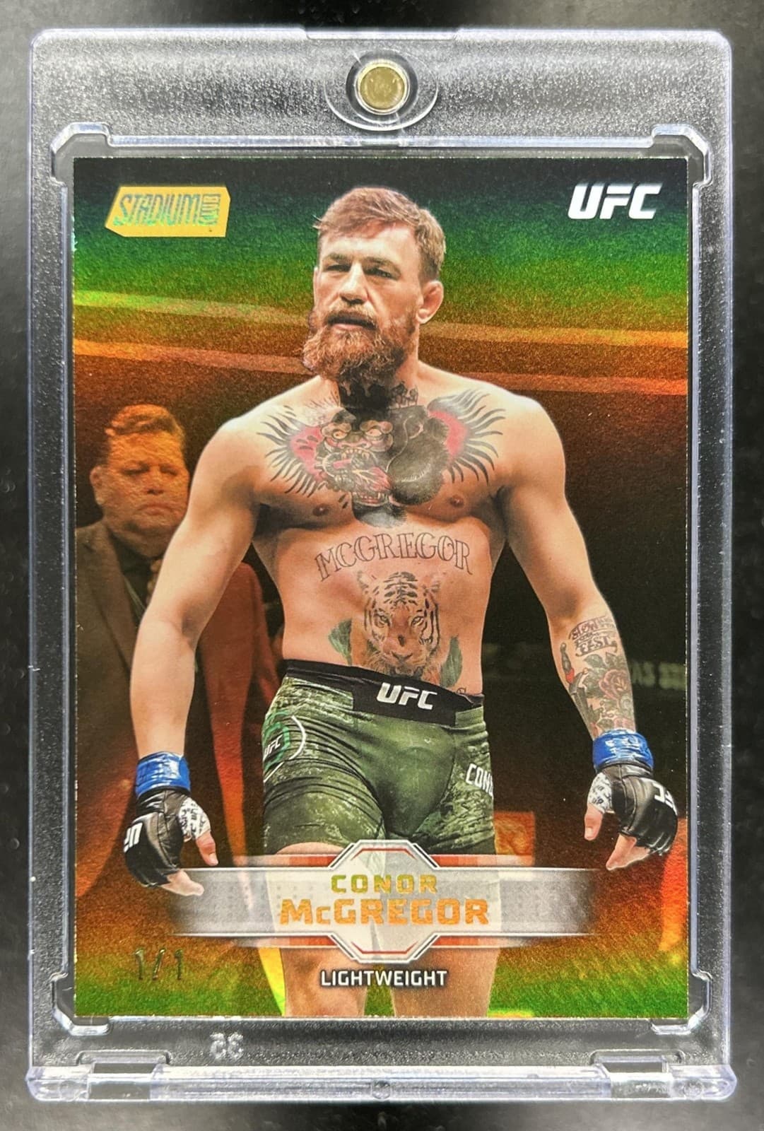 2026 Topps UFC Stadium Club Conor McGregor Gold Rainbow Foilboard #1/1