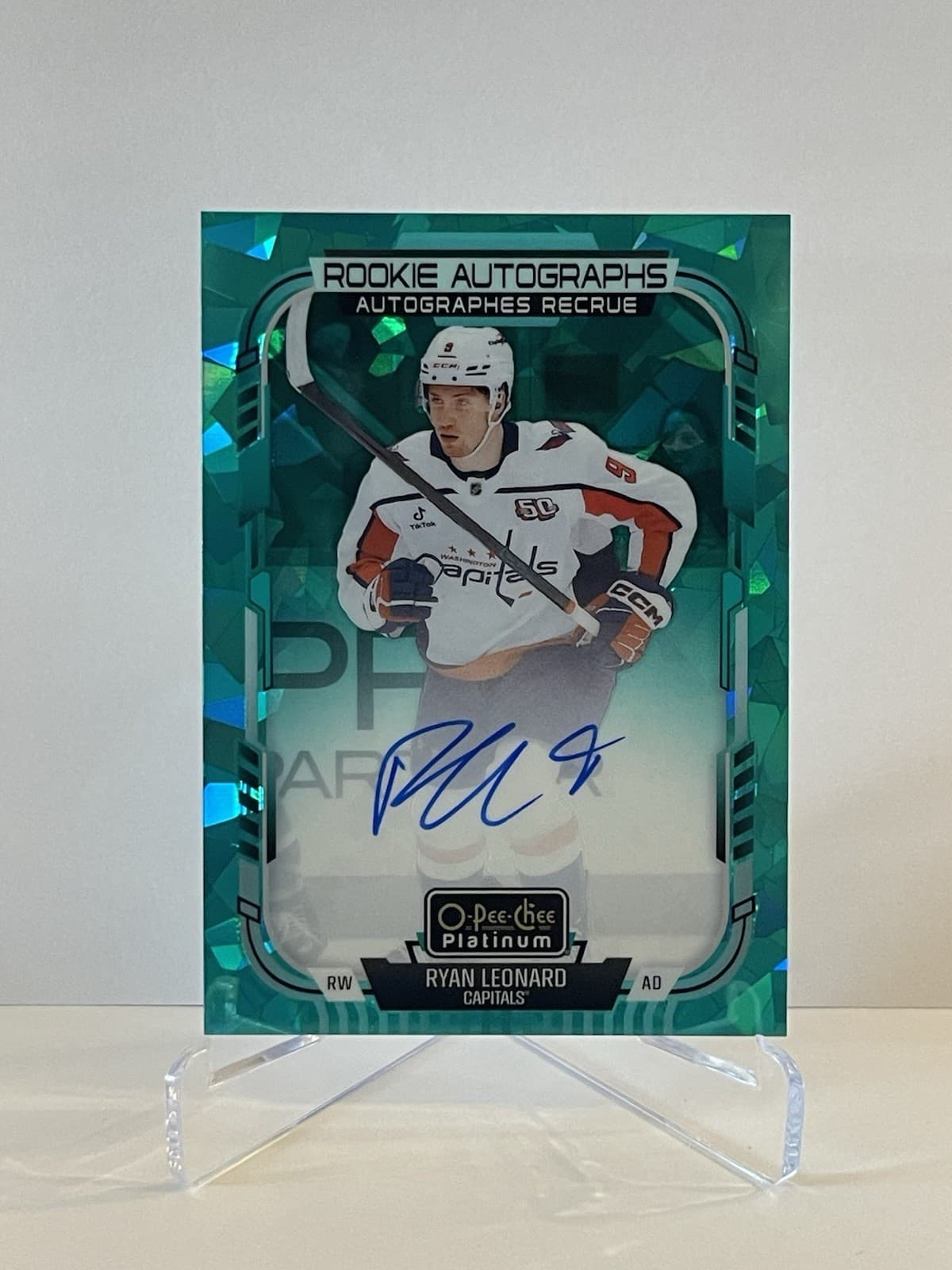2025-26 O Pee Chee Platinum Ryan Leonard Rookie Auto Turquoise Fragments