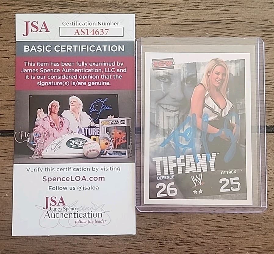 Tiffany Taryn Terrell 2009 Topps WWE Slam Attax JSA Autograph Auto Wrestling COA