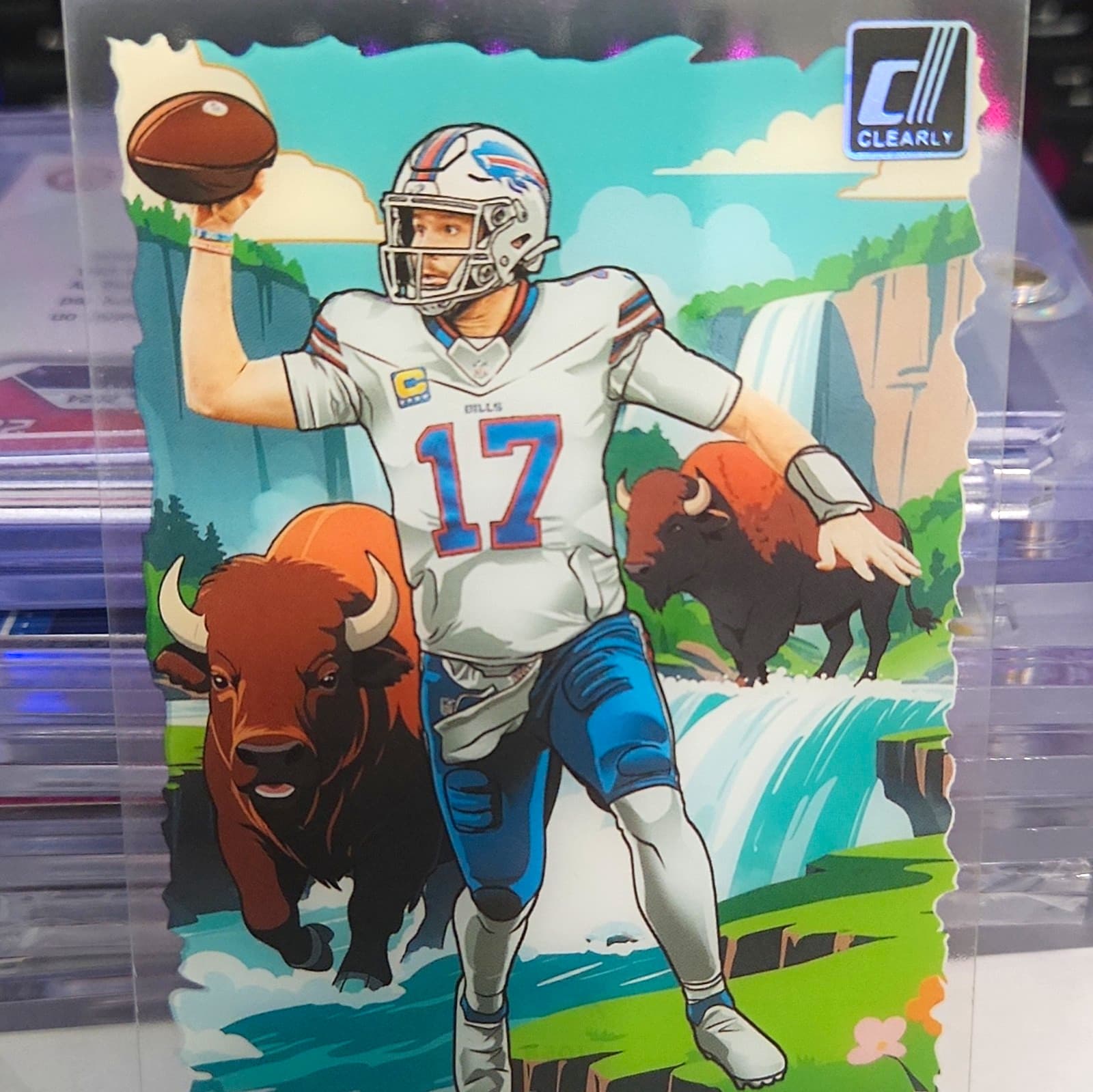 Panini 2024 Clearly Donruss Downtown Josh Allen #2 Buffalo Bills NFL Card