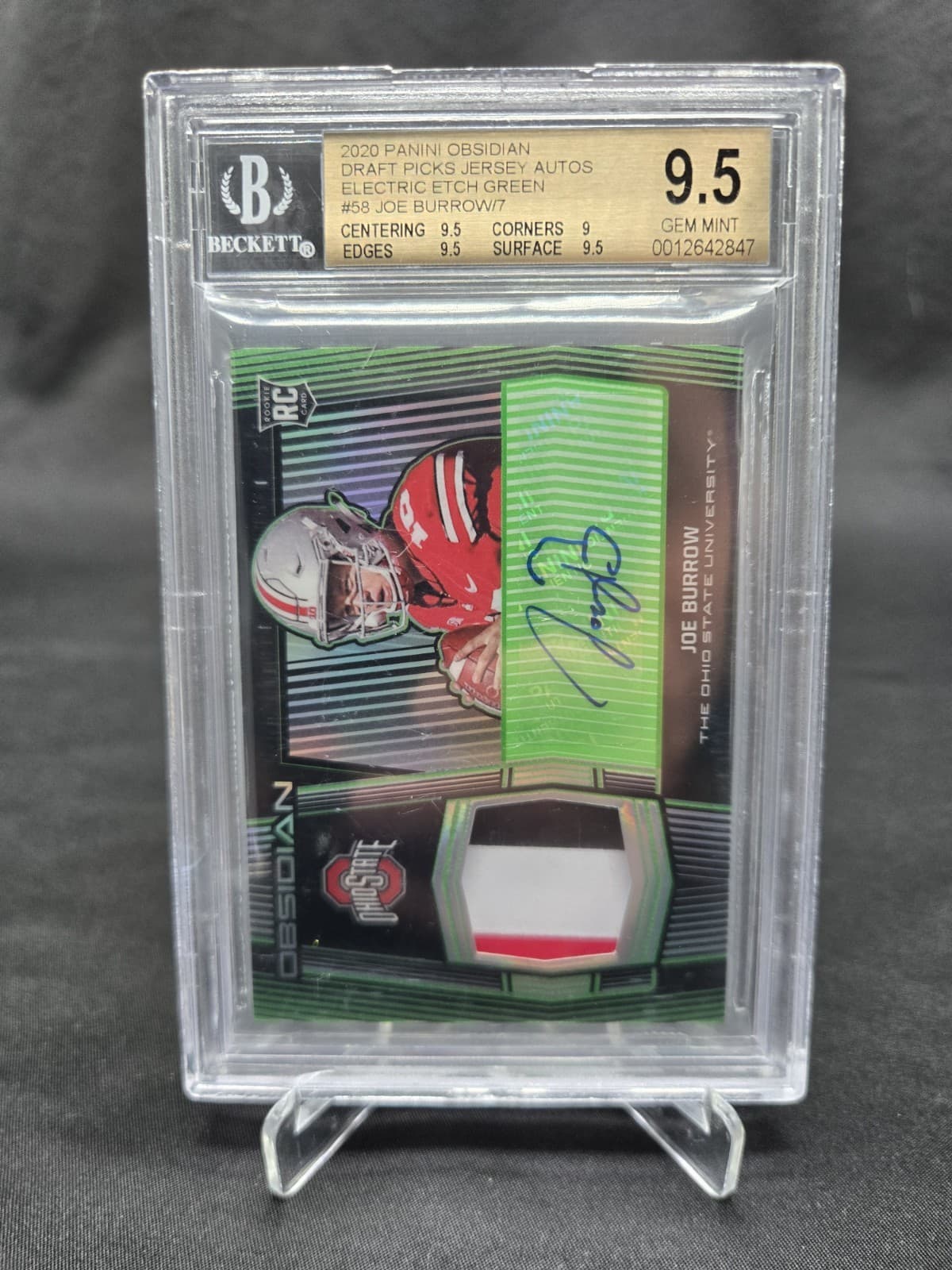 2020 Obsidian Joe Burrow RPA /7🔥 Pop 1 Ohio State Holy Grail💎 Ebay 1/1