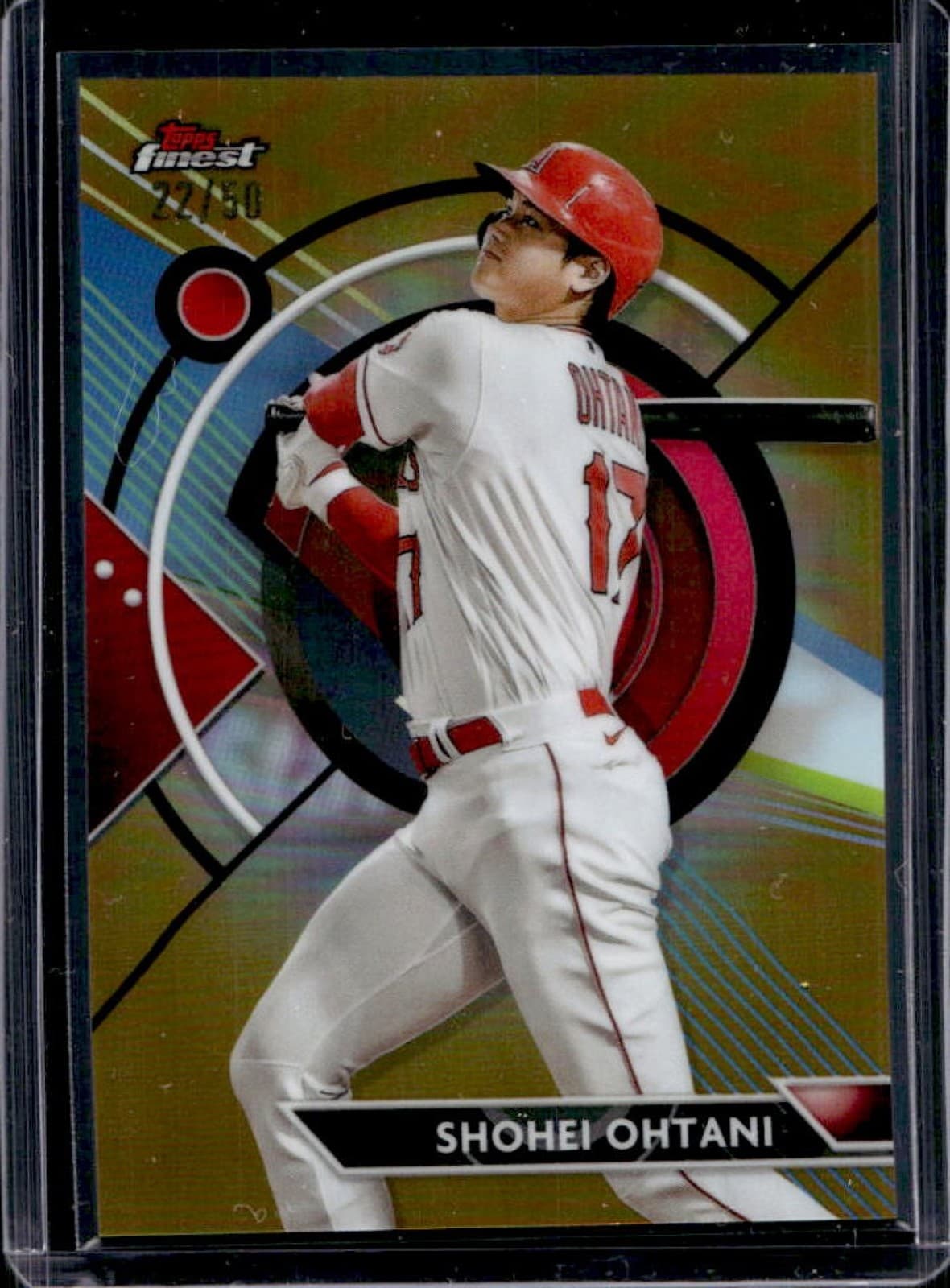 2023 Topps Finest Shohei Ohtani Gold Refractor #/50 Angels