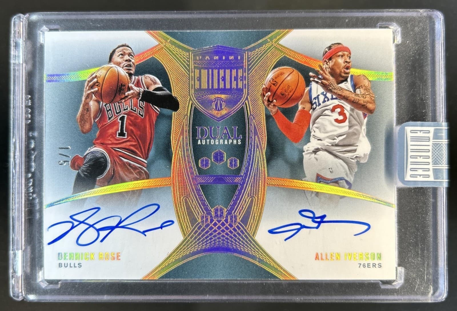 2024-25 Panini Eminence Derrick Rose Allen Iverson Dual Auto #/5